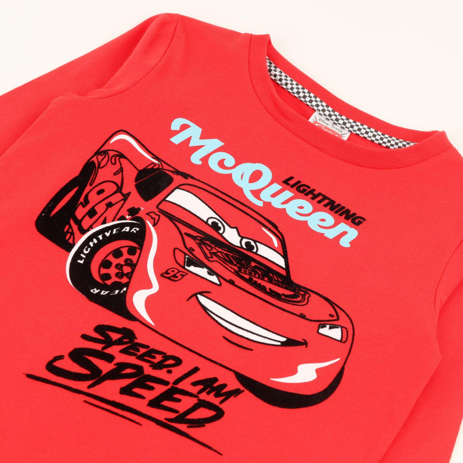 Polera Manga Larga Niño Cars Speed Rojo Disney-1
