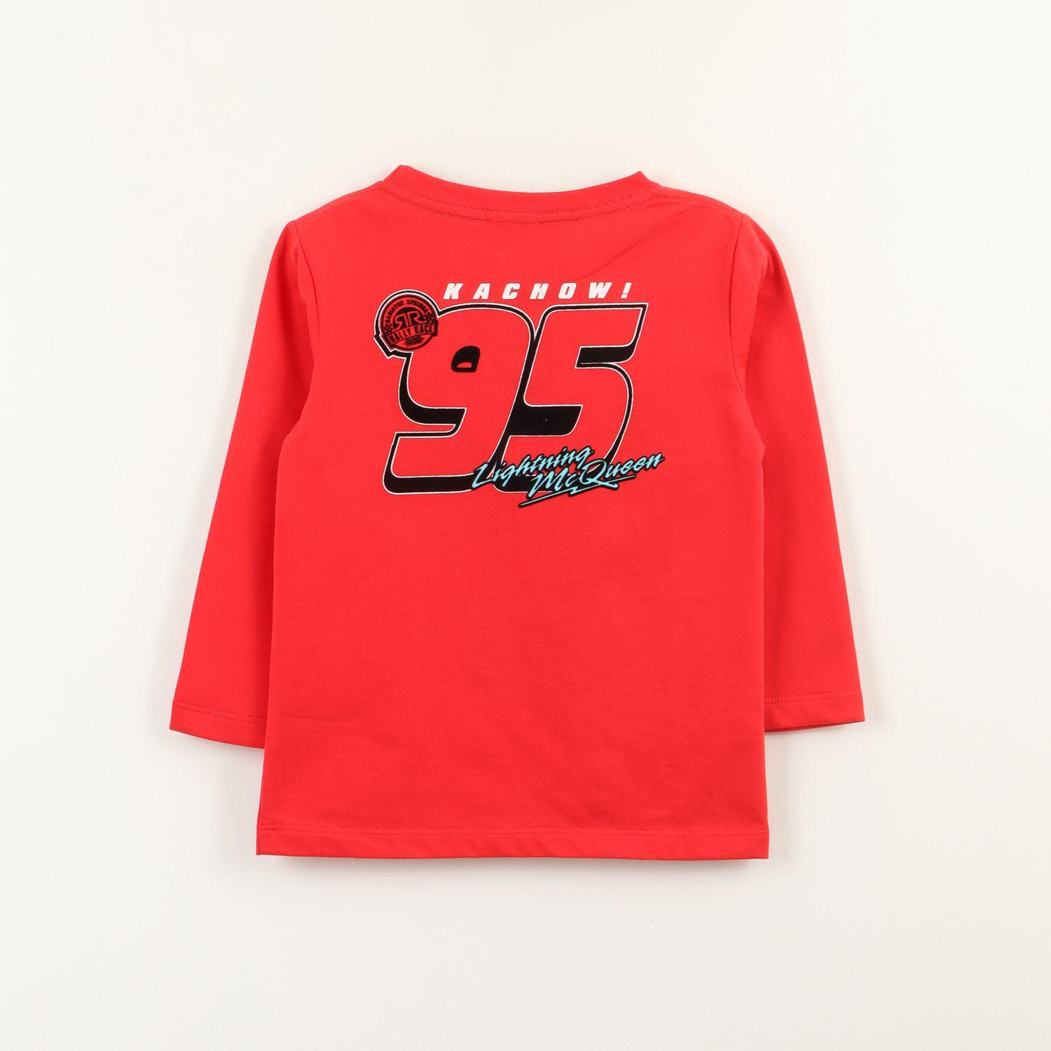 Polera Manga Larga Niño Cars Speed Rojo Disney-2