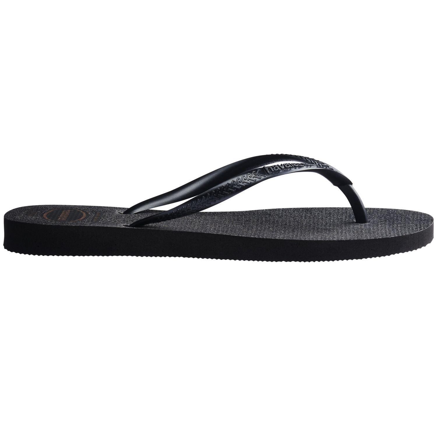 Sandalia Mujer Slim Gloss Negro Plata Havaianas-2