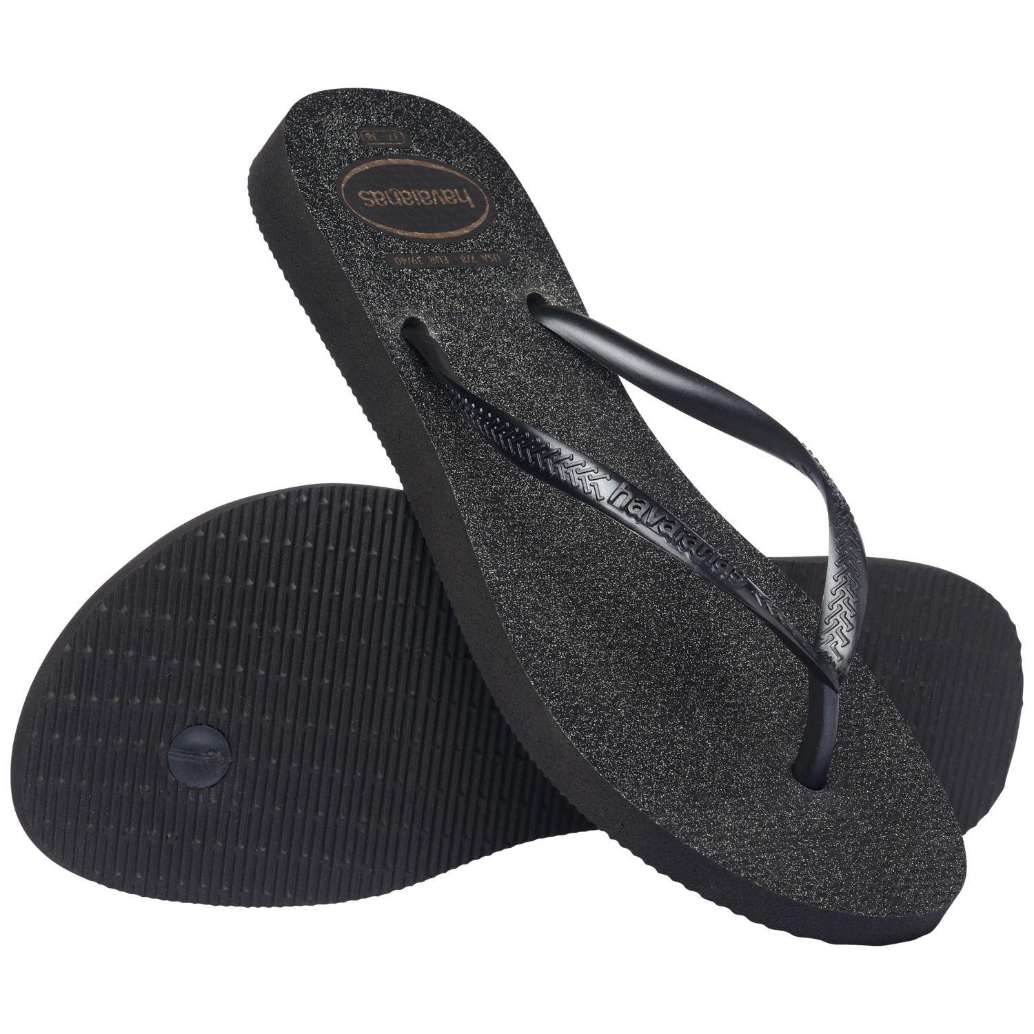 Sandalia Mujer Slim Gloss Negro Plata Havaianas-3