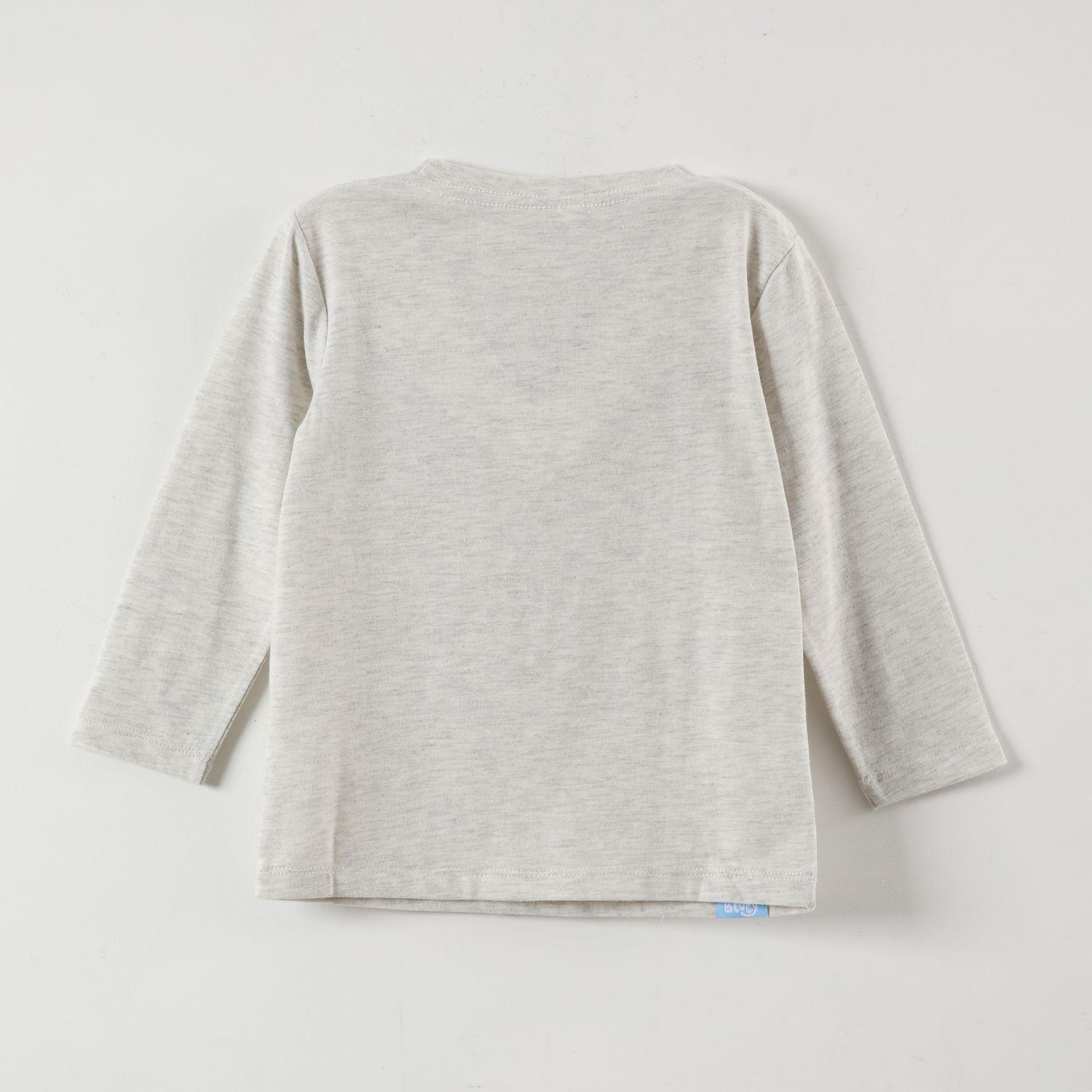 Polera Manga Larga Niño Fun Gris Bluey-2