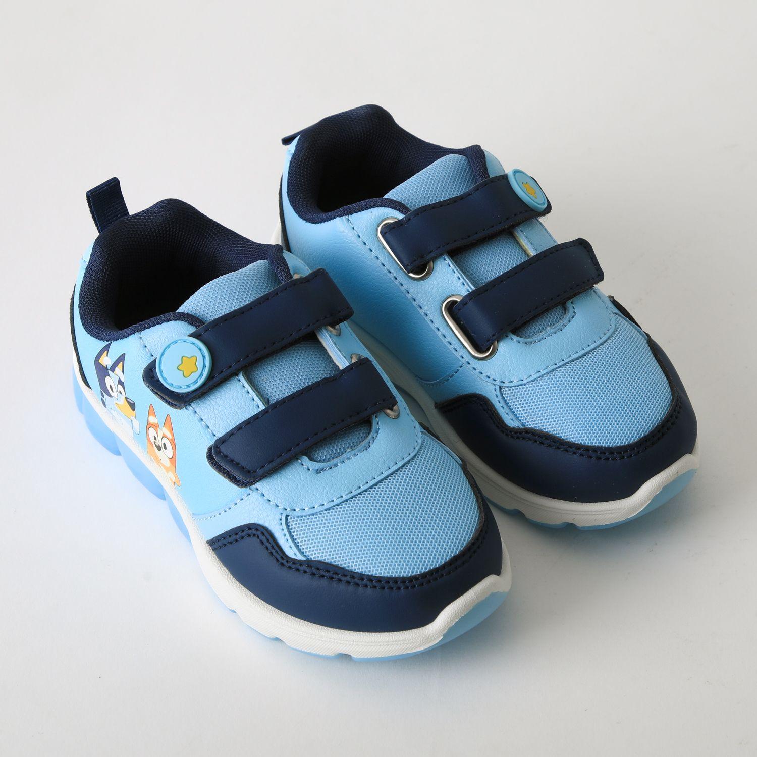 Zapatilla Luces Niño Velcro Celeste Bingo & Bluey-1