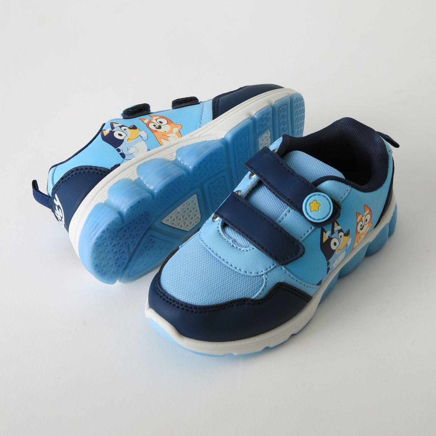 Zapatilla Luces Niño Velcro Celeste Bingo & Bluey-3