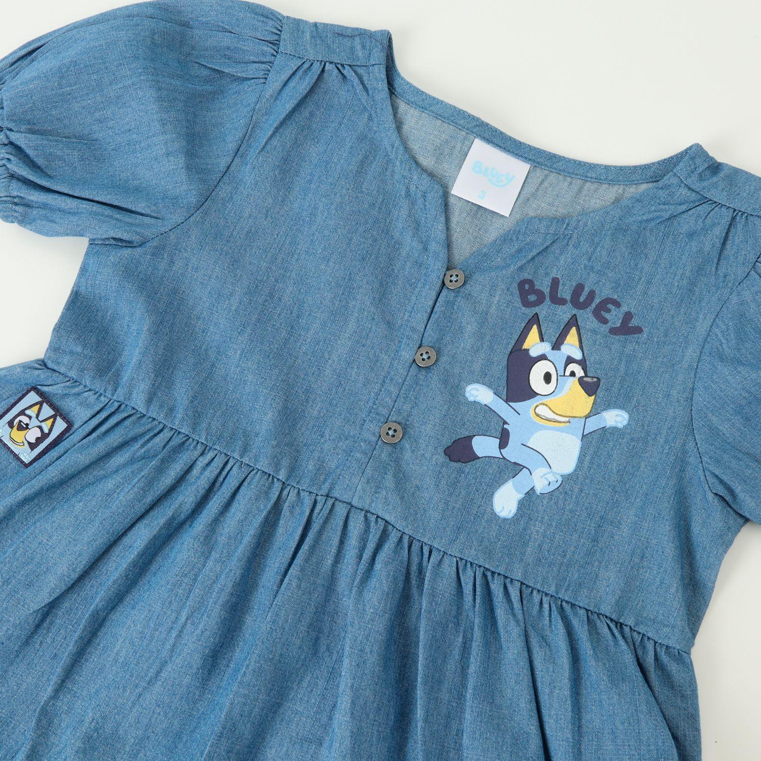 Vestido Niña Denim Cute Azul Bluey-1
