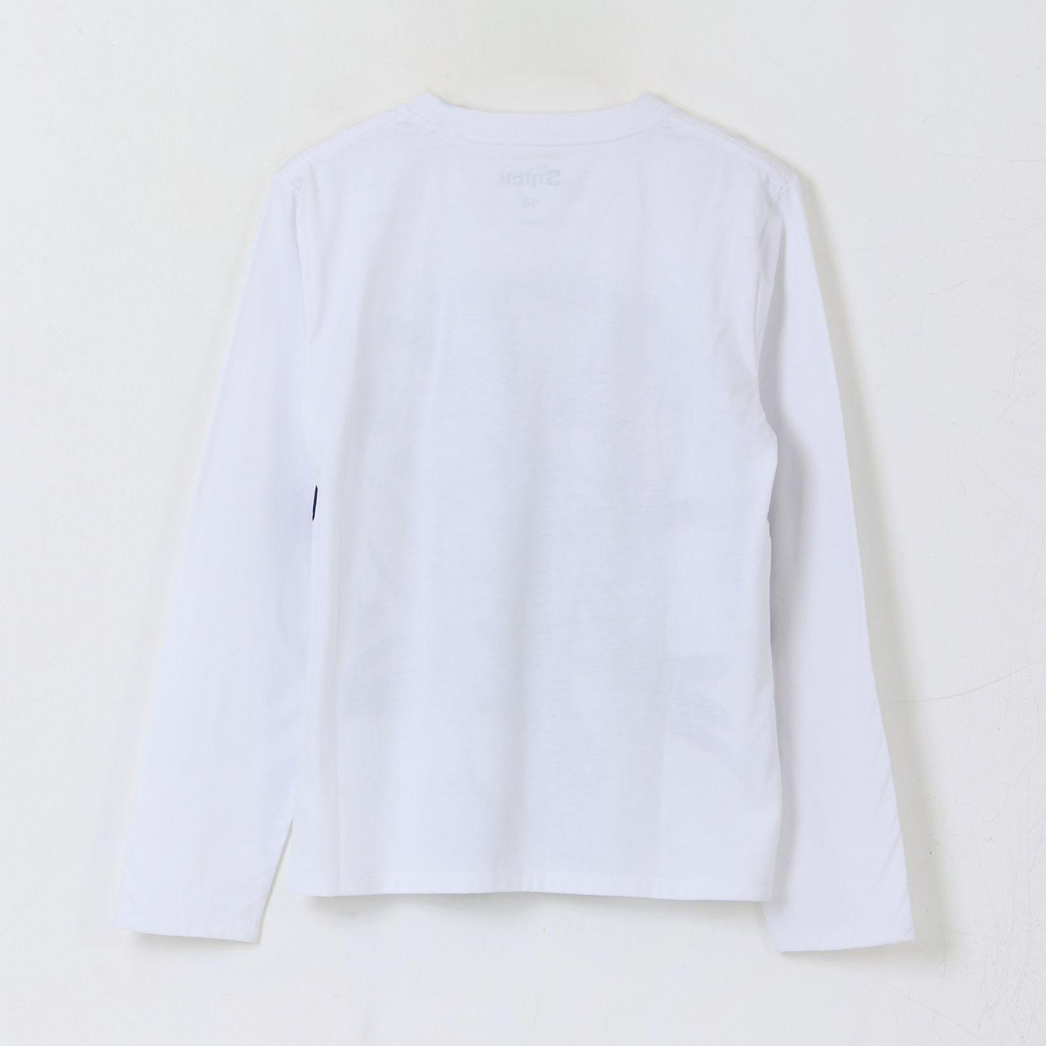 Polera Manga Larga Niña Lilo & Stitch Blanco Disney-1