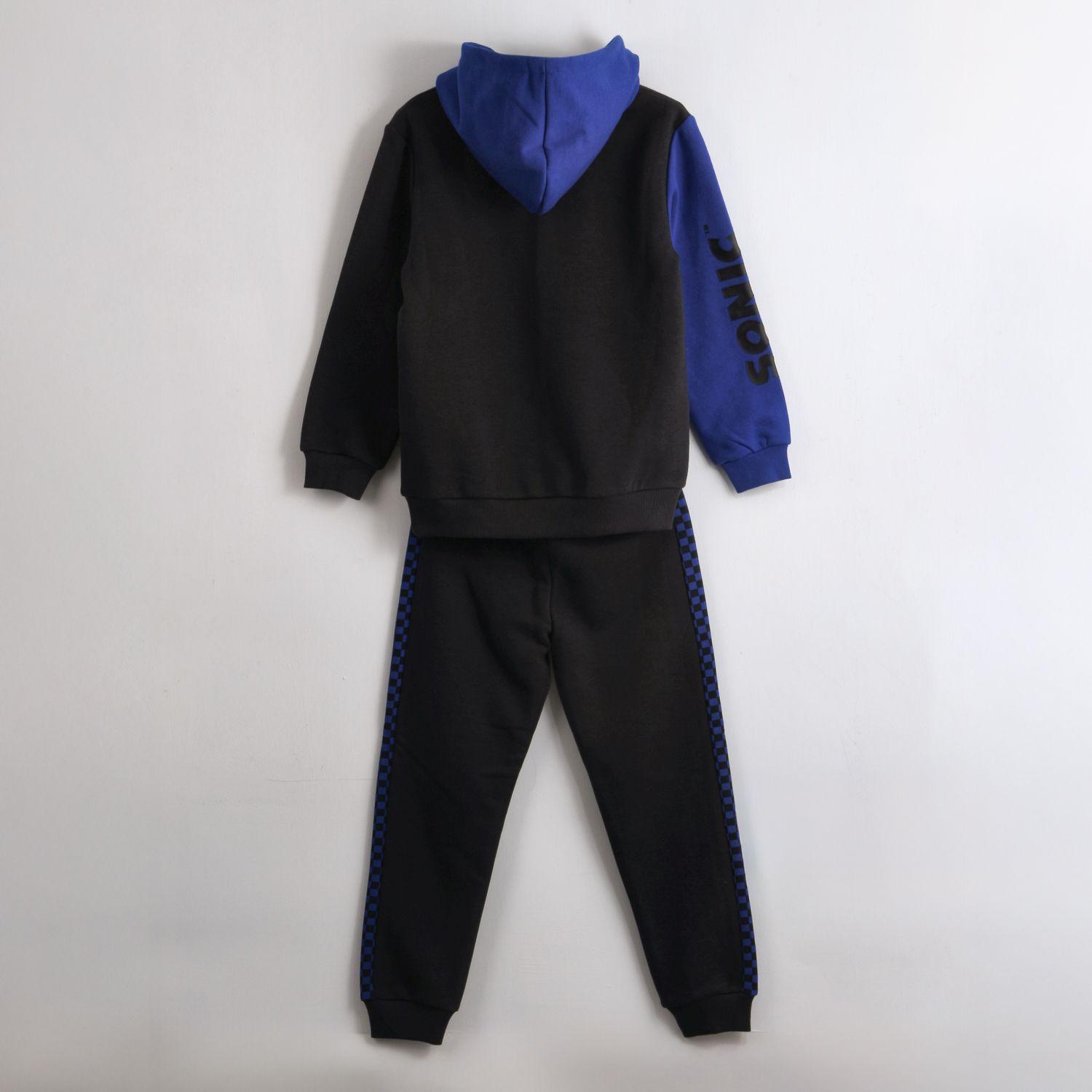 Conjunto Buzo Niño Hoodie Gotta Go Fast Negro Sonic-1