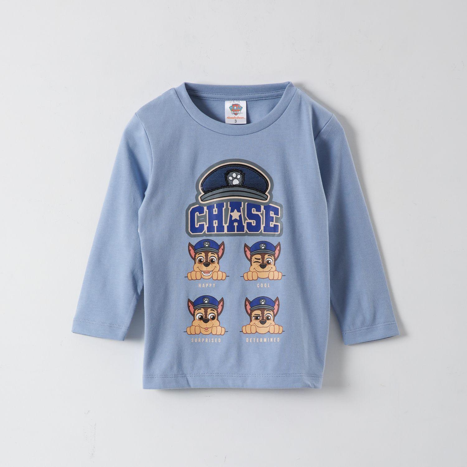 Polera Manga Larga Niño Happy - Cool Celeste Paw Patrol-0