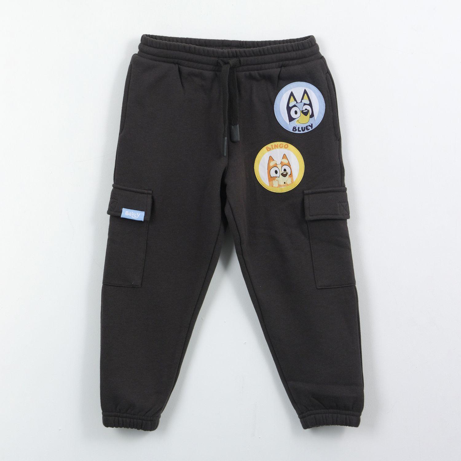 Pantalón de Buzo Niño Cargo Gris Bingo & Bluey-0