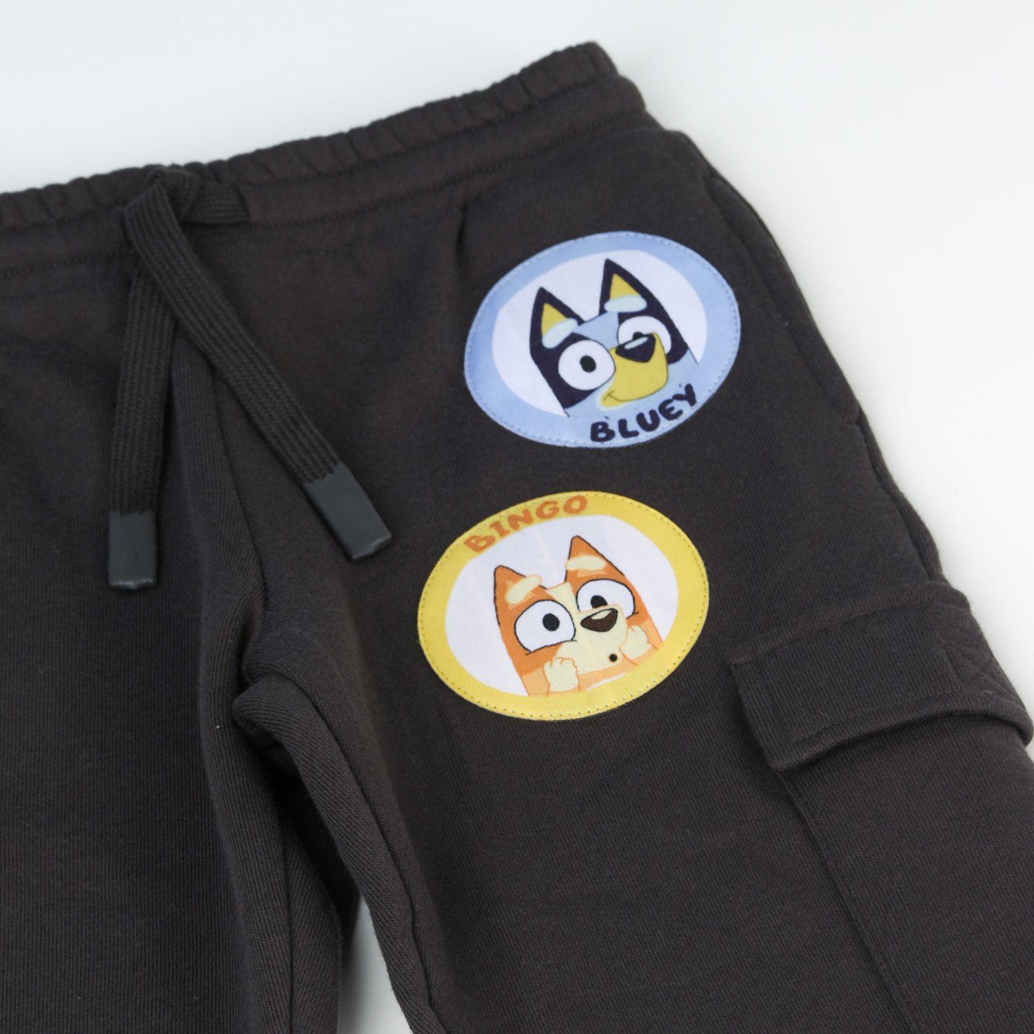 Pantalón de Buzo Niño Cargo Gris Bingo & Bluey-2