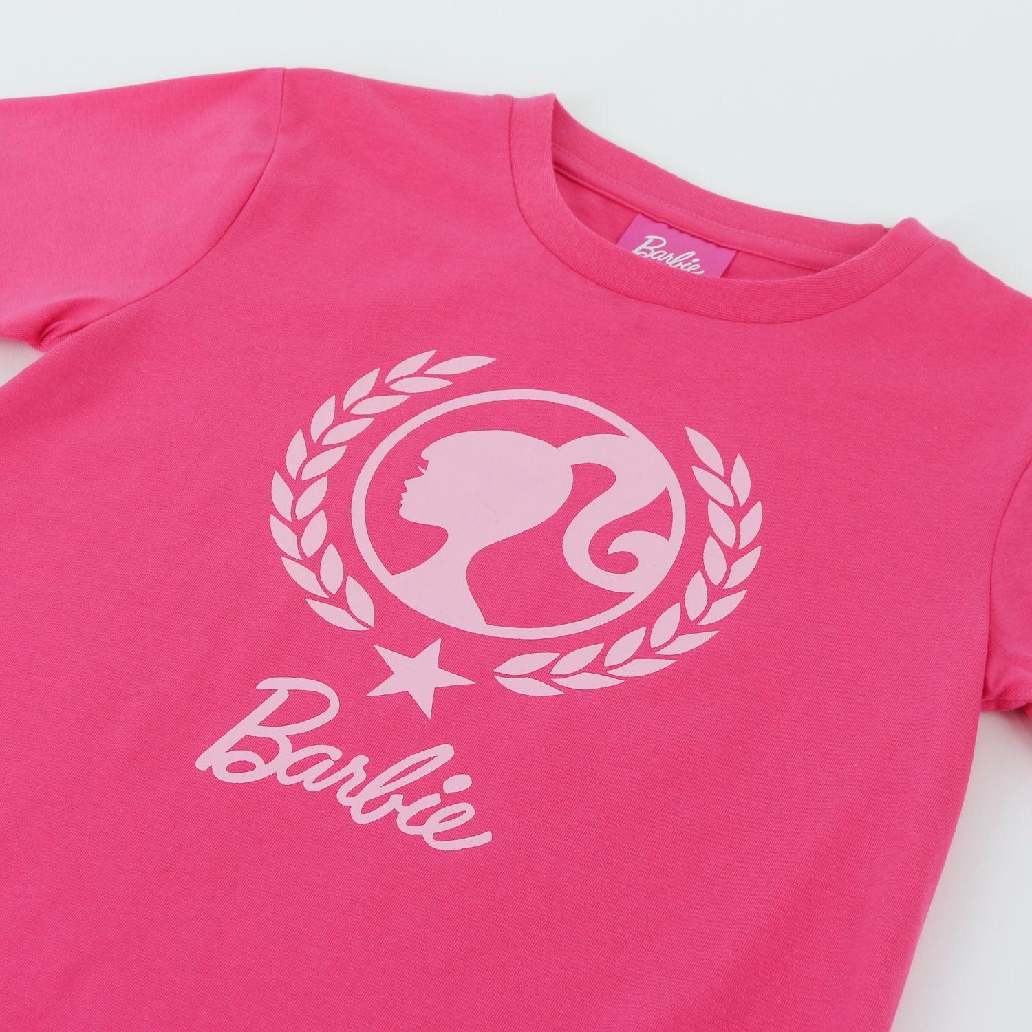 Polera Manga Corta Niña Barbie Rosado-2