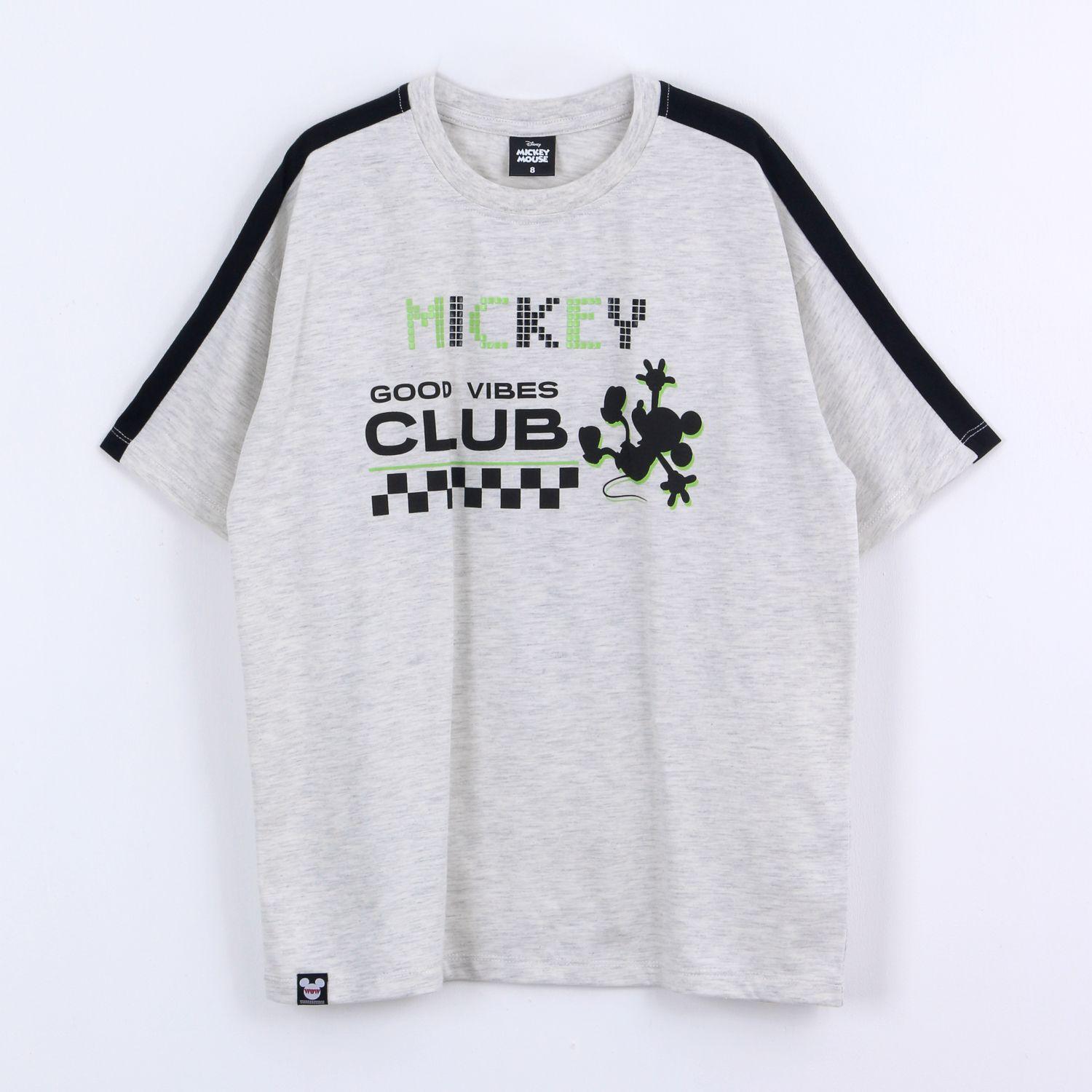 Polera Manga Corta Niño Mickey Disney Gris-0