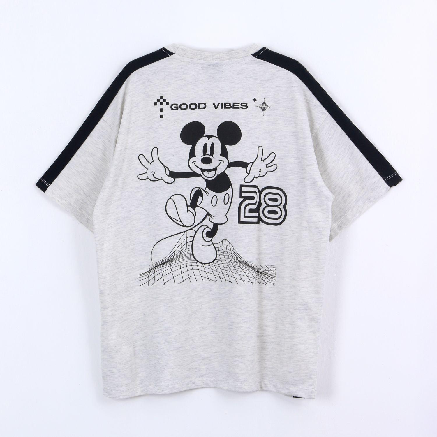 Polera Manga Corta Niño Mickey Disney Gris-1