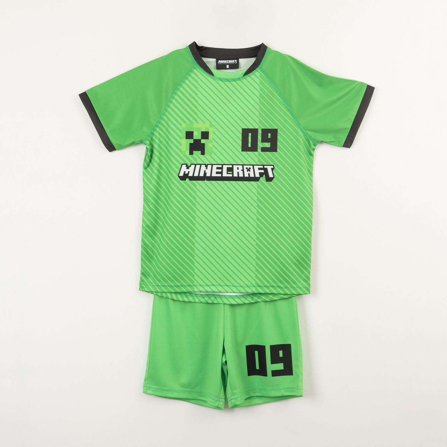 Conjunto Niño Futbol Verde Minecraft-0