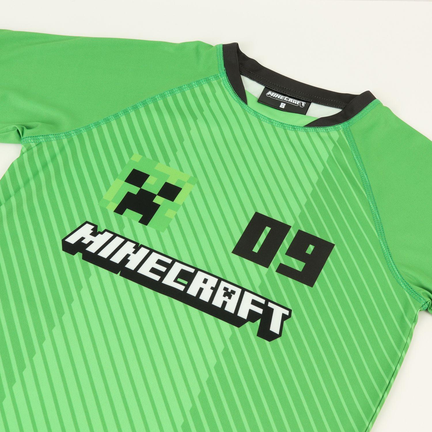 Conjunto Niño Futbol Verde Minecraft-1
