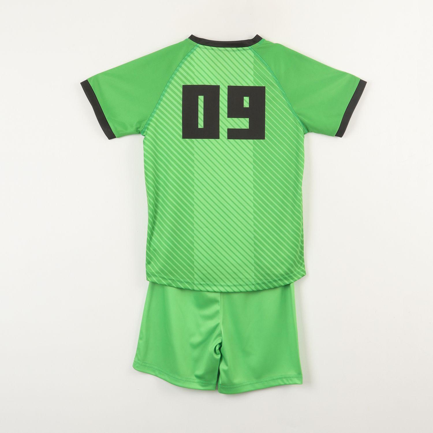 Conjunto Niño Futbol Verde Minecraft-3