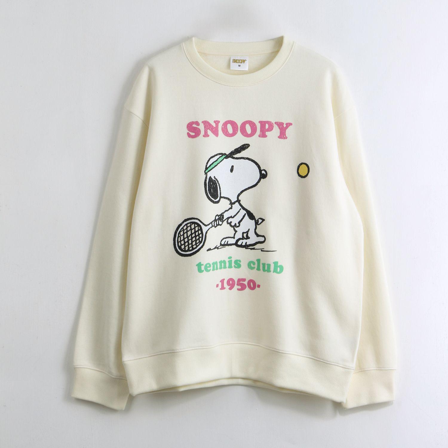 Polerón Cerrado Mujer Tenis Blanco Snoopy-2