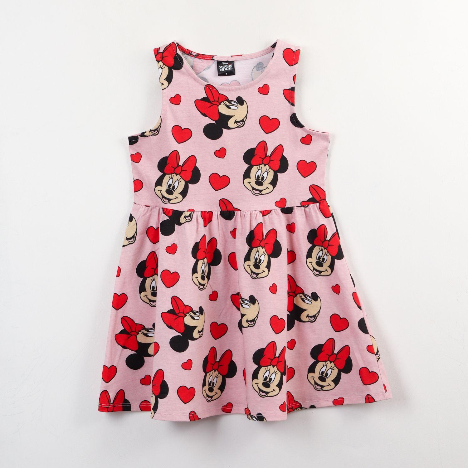 Vestido Niña Rosado Full Print Minnie Disney-0