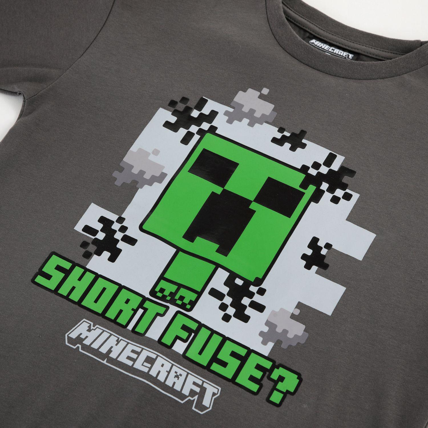 Conjunto Niño Minecraft Creeper Gris-2