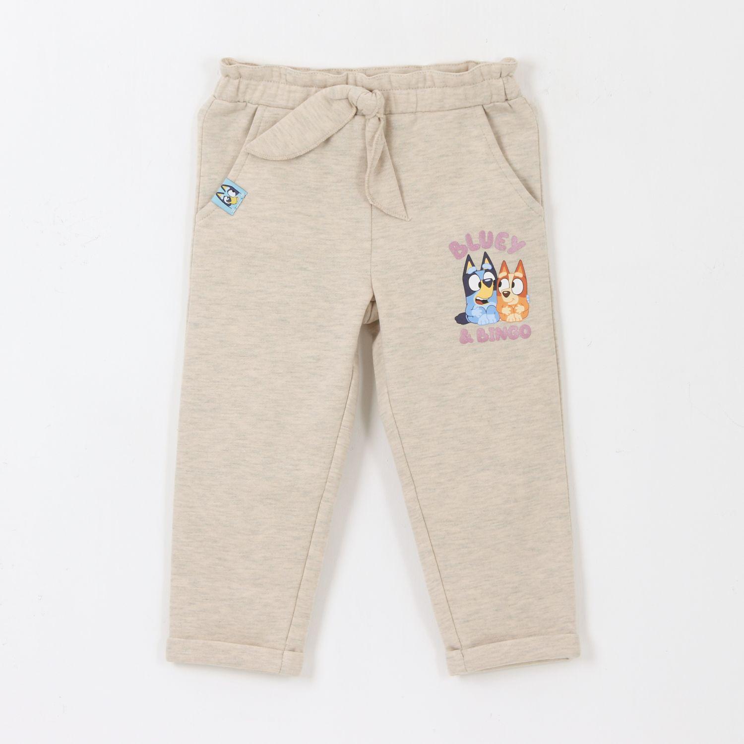 Pantalón de Buzo Niña Lazo Beige Bingo & Bluey-0