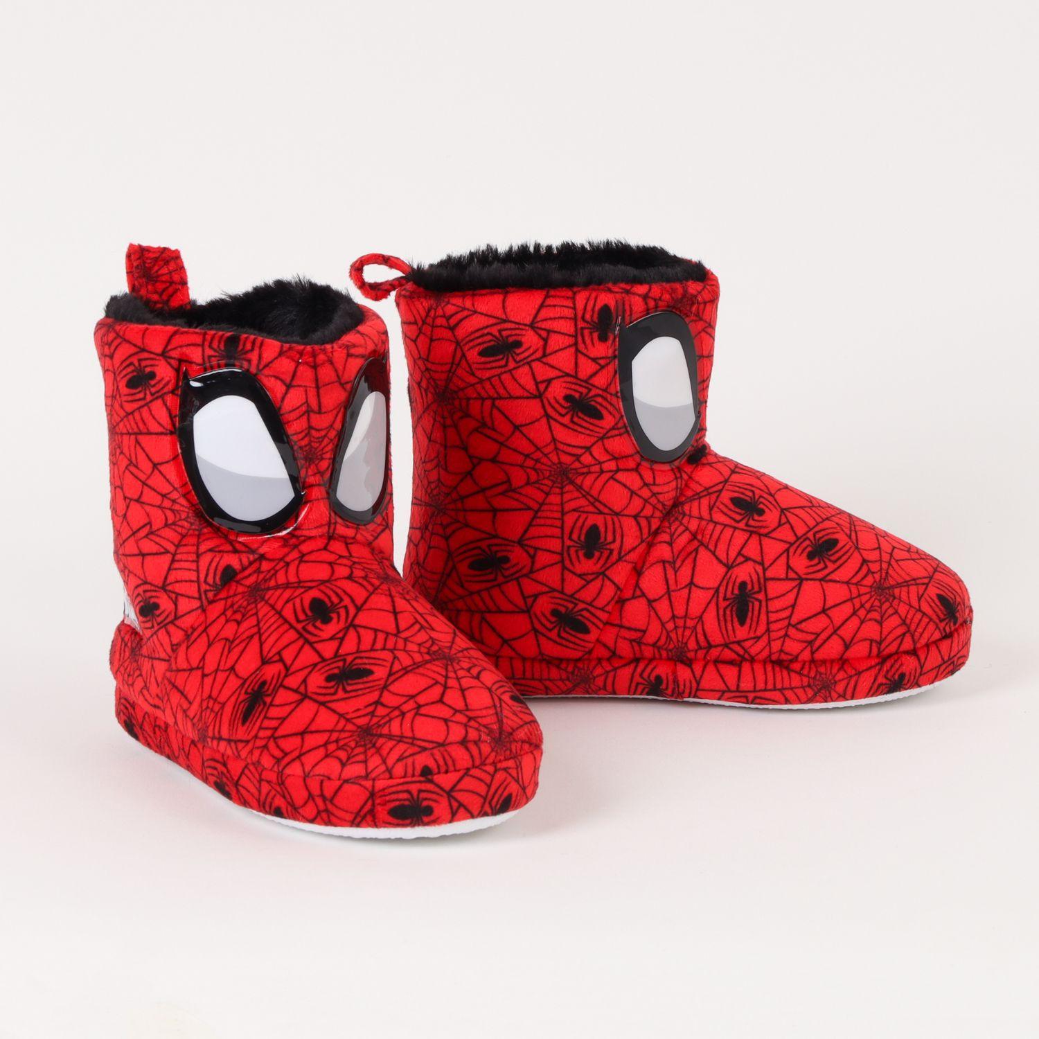 Pantufla Bota Niño Spiderman Spidey Net Rojo Marvel-0