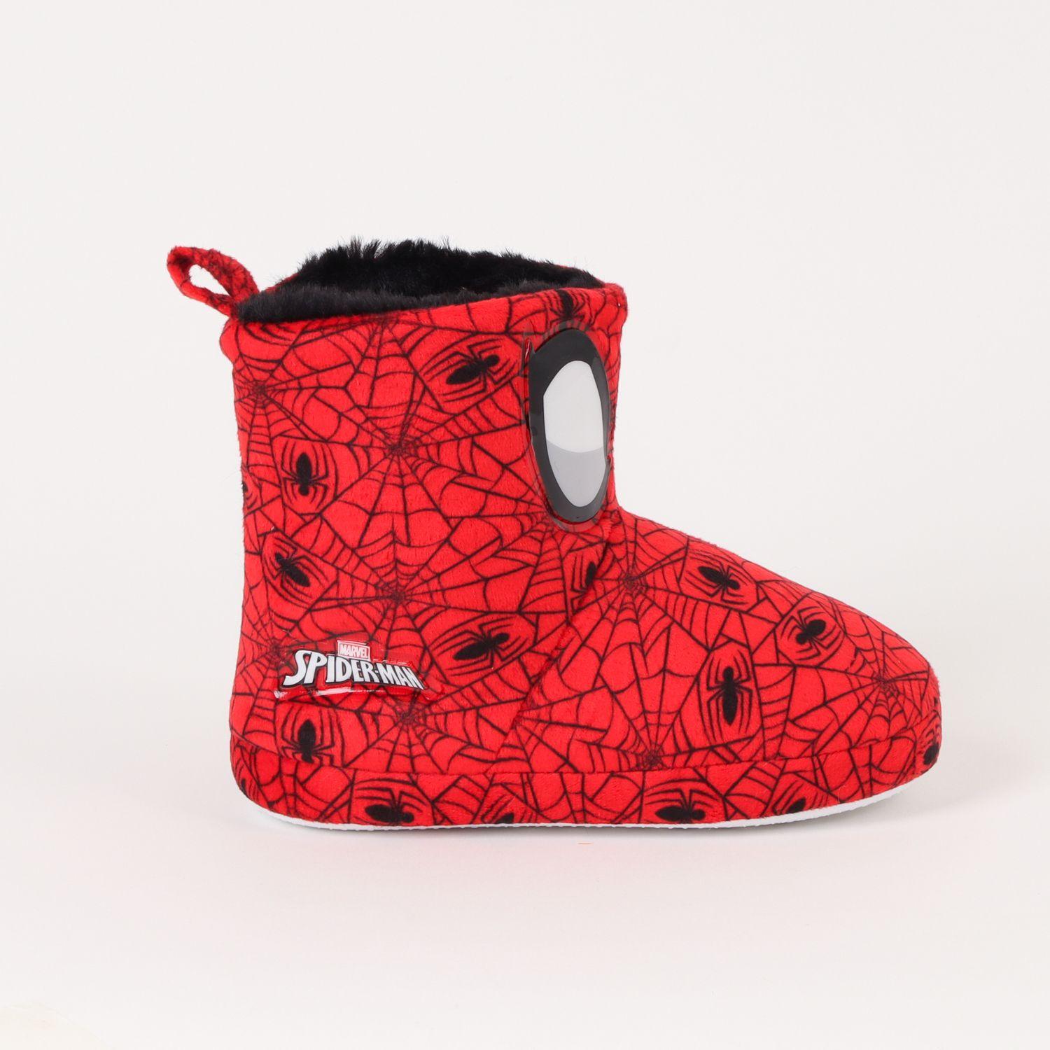 Pantufla Bota Niño Spiderman Spidey Net Rojo Marvel-1