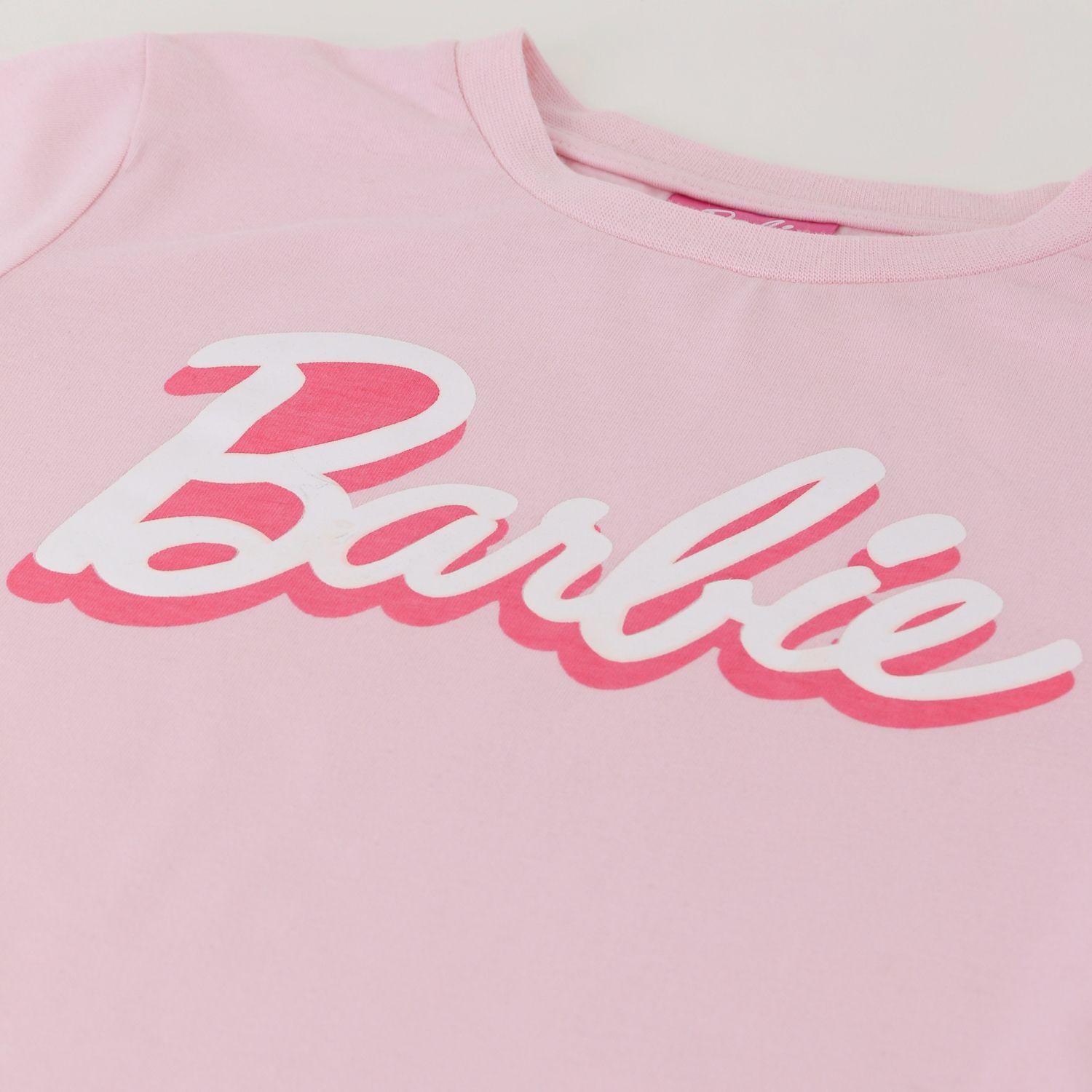 Pijama Manga Larga Niña Logo Rosado Barbie-2