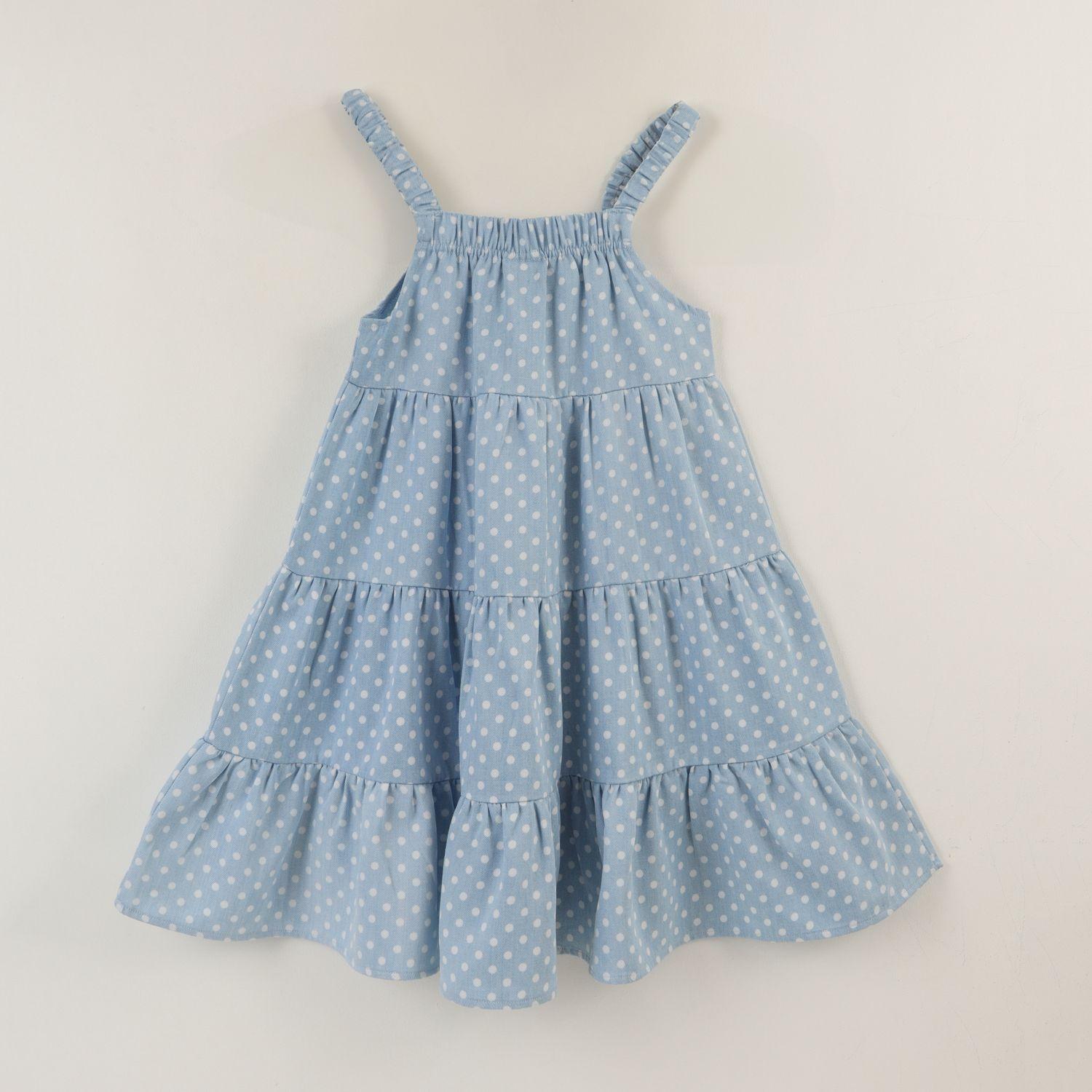 Vestido Sin Manga Niña Azul Print Minnie Disney-1