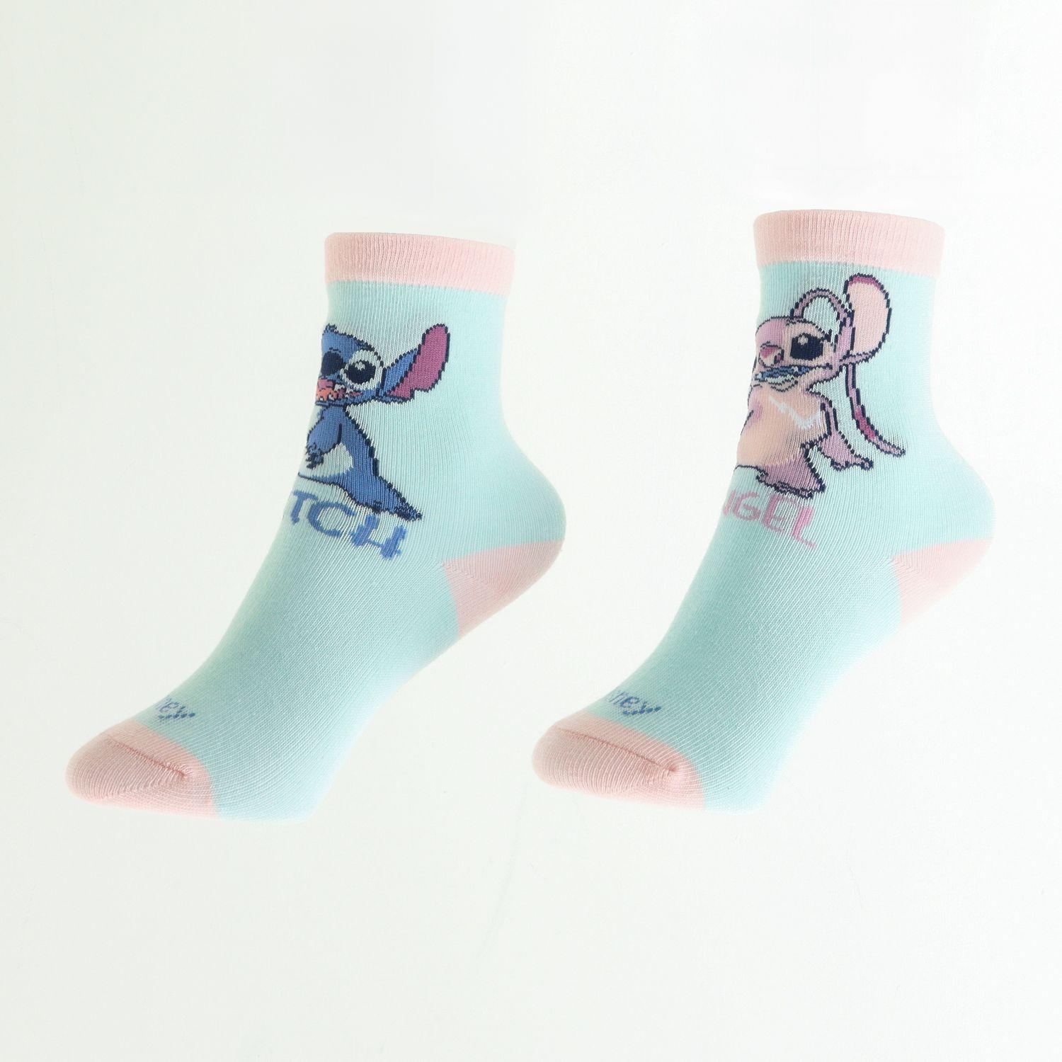 Bipack Calcetines Niña Lilo & Stitch Angel Print Blanco Disney-2