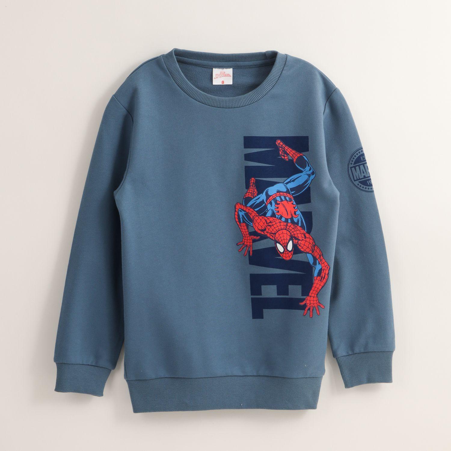 Poleron Cerrado Niño Spiderman Climb Azul Marvel-0