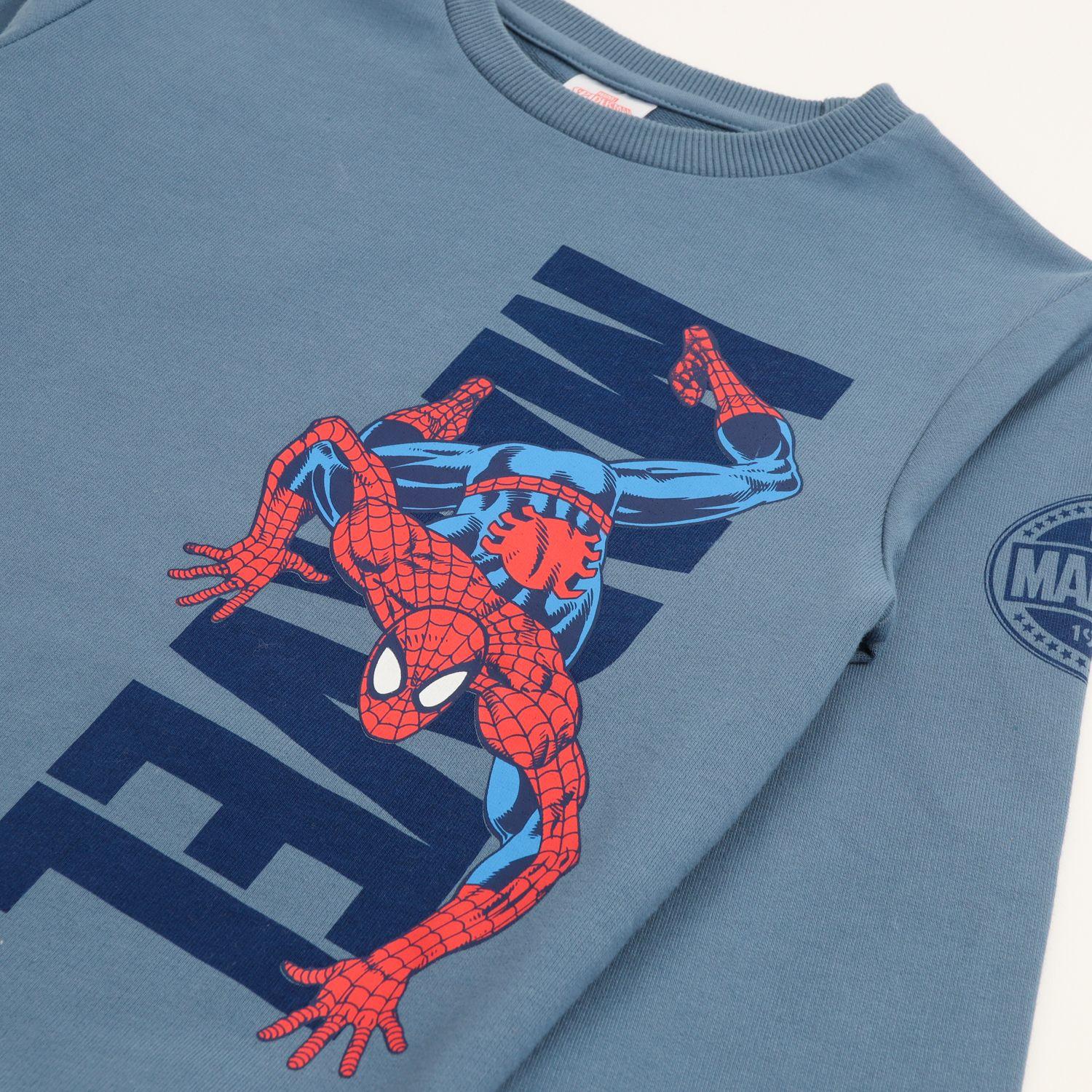 Poleron Cerrado Niño Spiderman Climb Azul Marvel-1