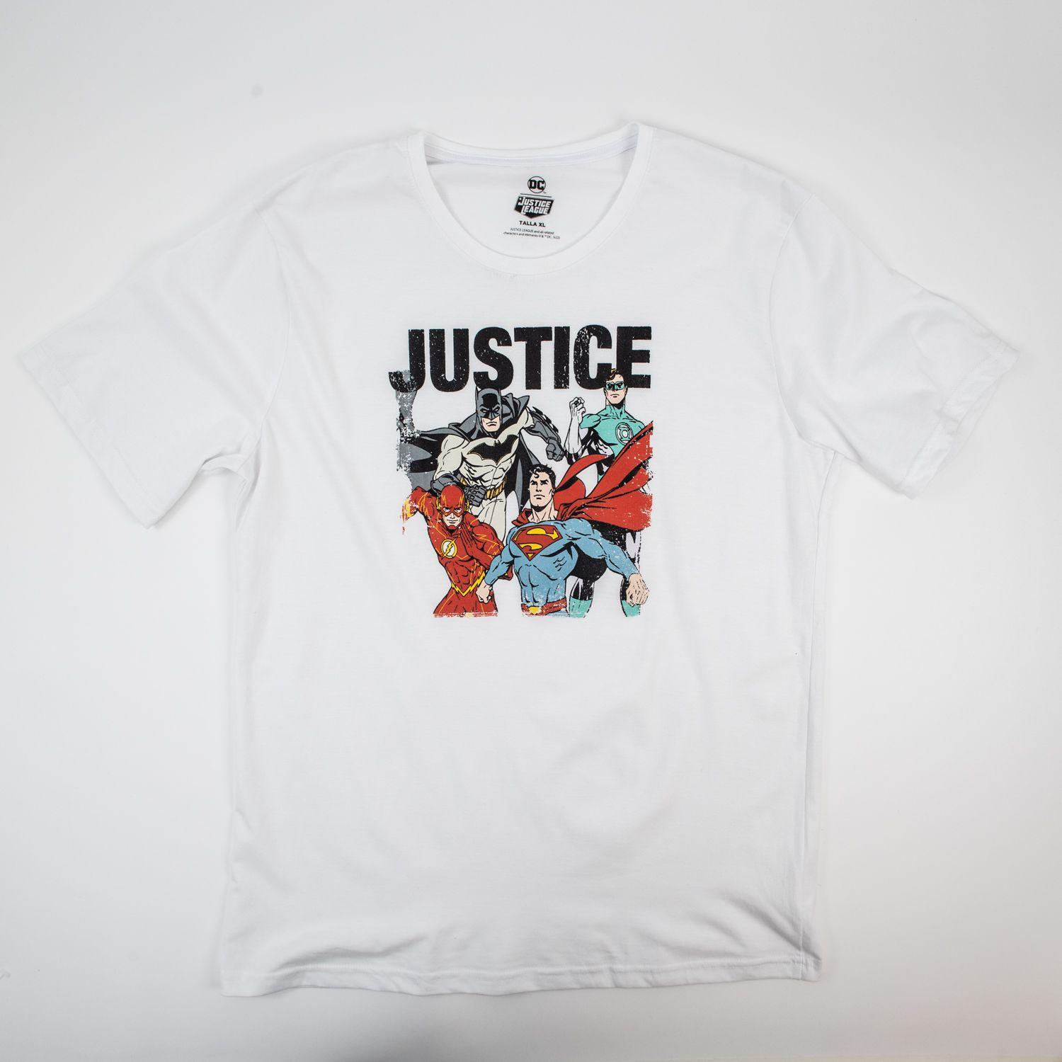 Polera Hombre Justice League Team Blanco DC Comics-0