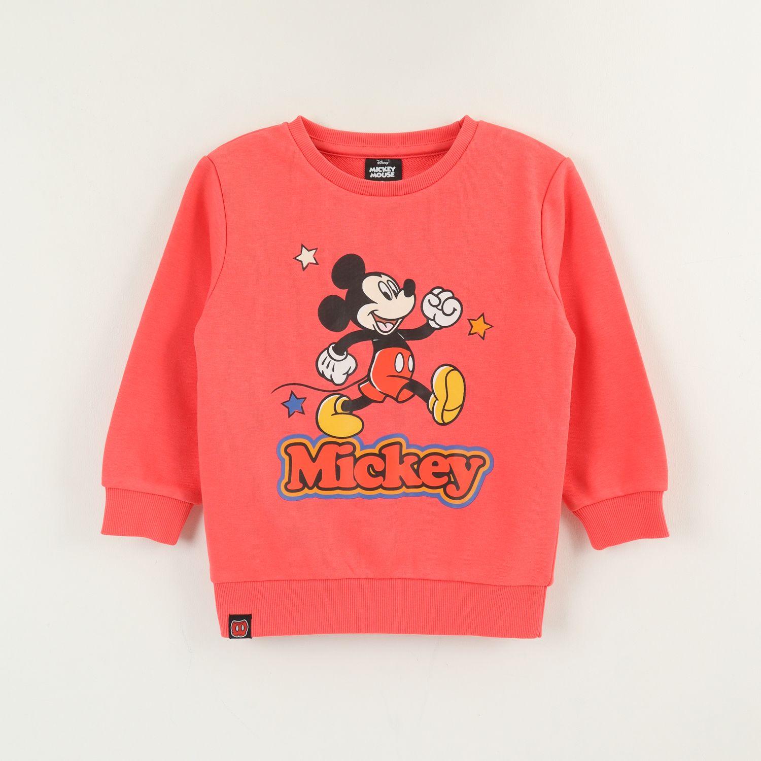 Polerón Cerrado Niño Damasco Print Mickey Walk Disney-0