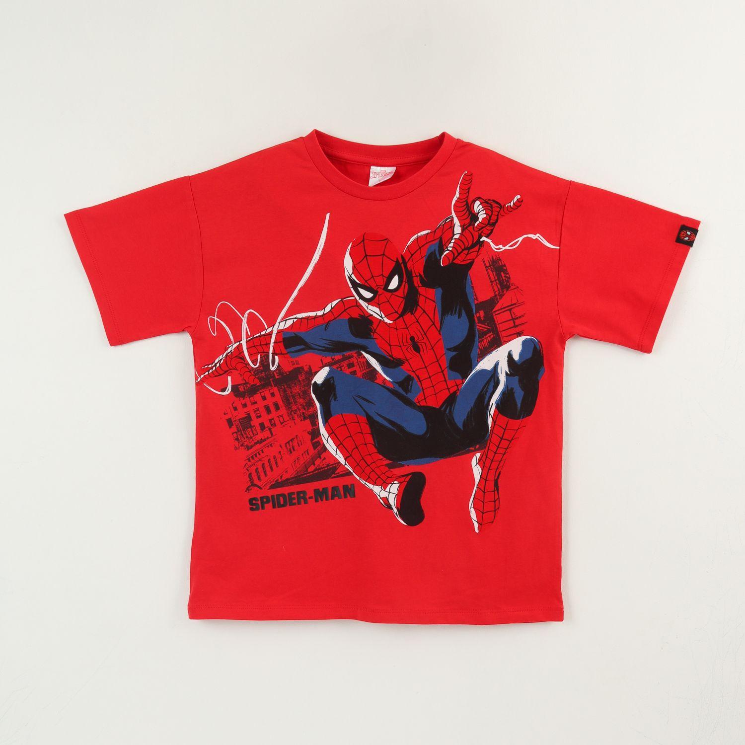 Polera Manga Corta Niño Rojo Spiderman Marvel-0