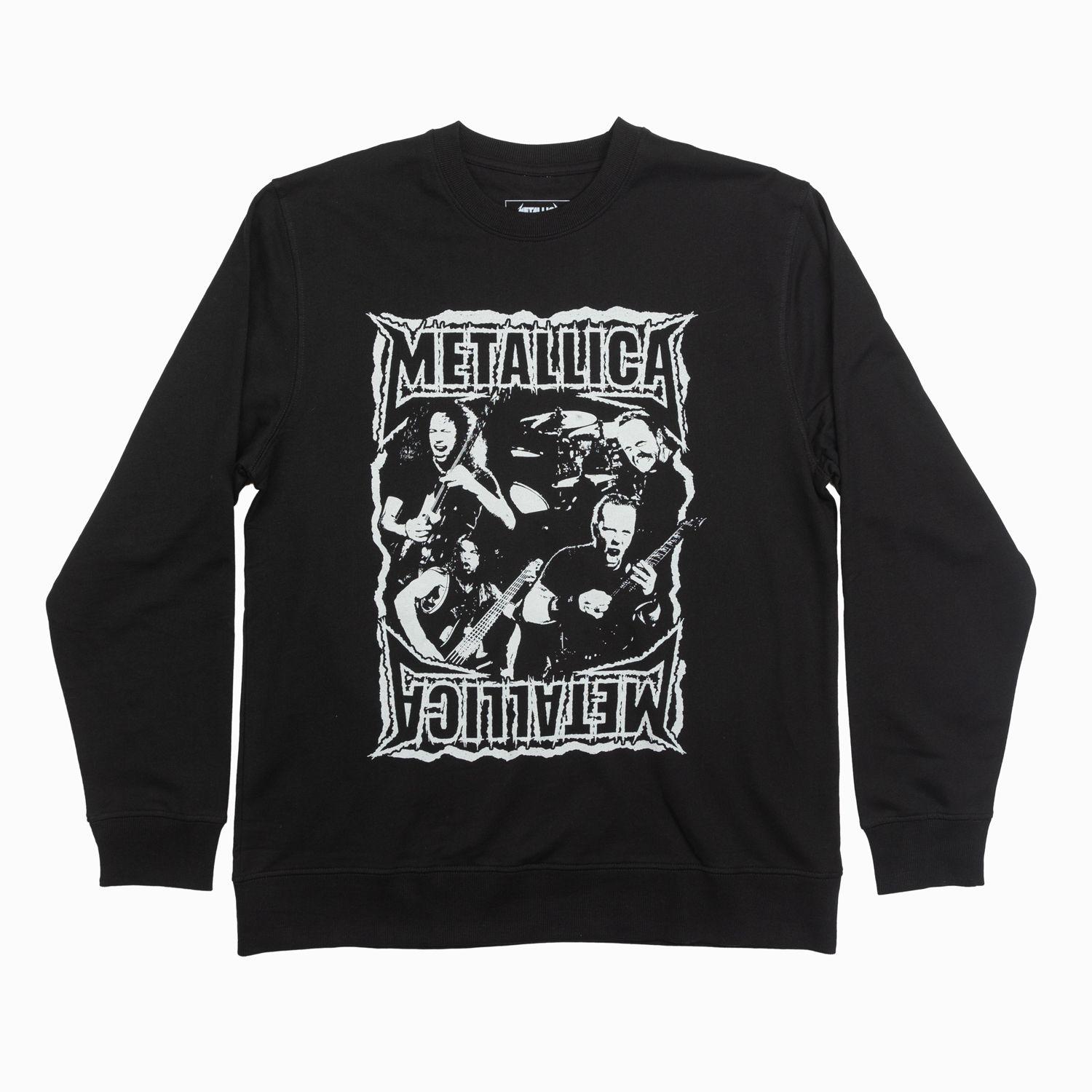 Poleron Hombre Metallica Name Negro Metallica-0