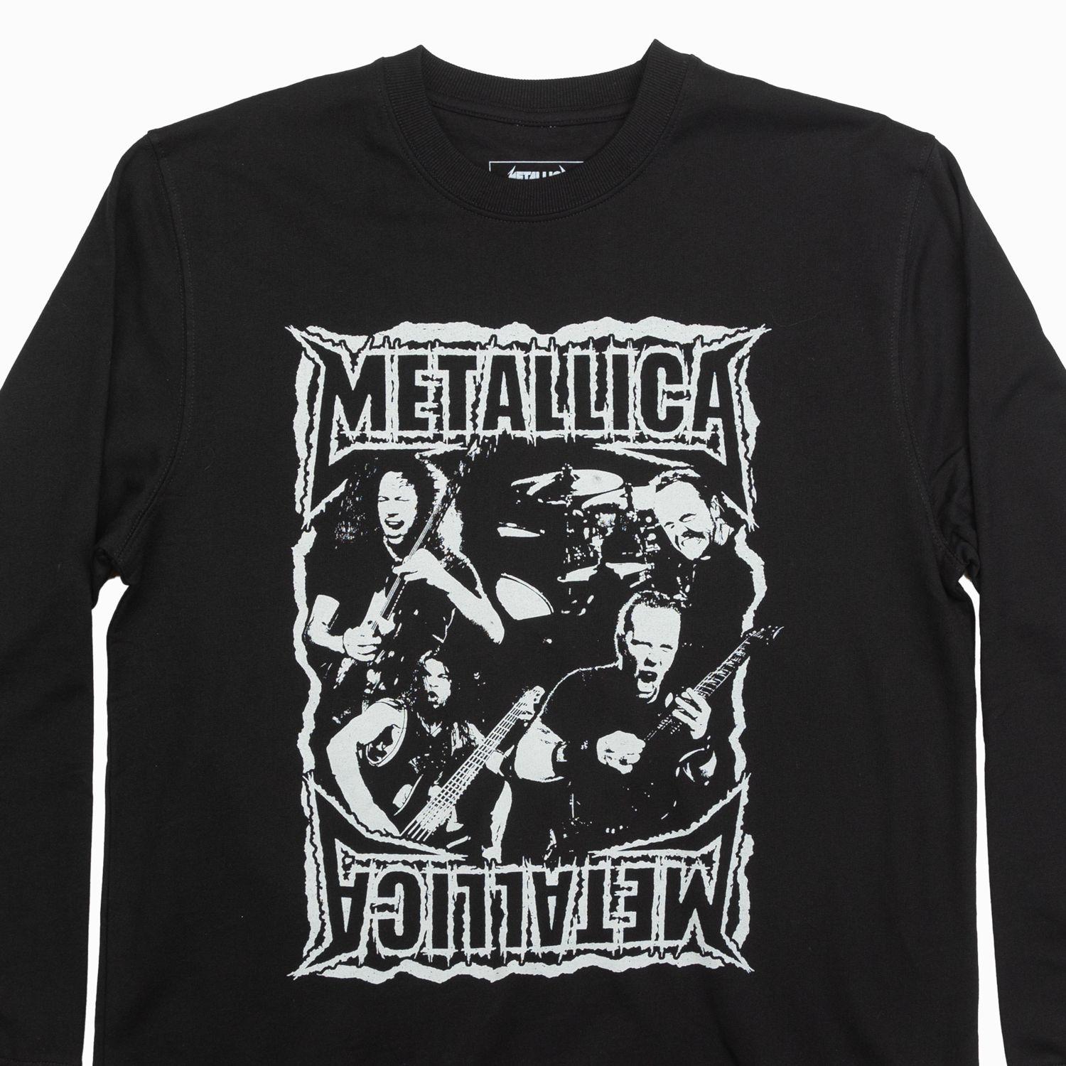 Poleron Hombre Metallica Name Negro Metallica-1