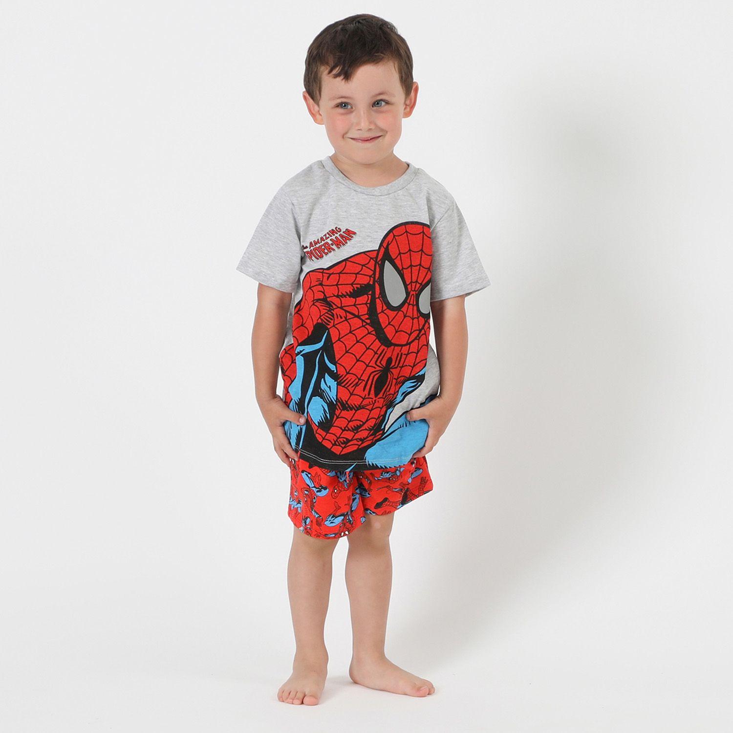 Pijama Corto Niño Spiderman Gris I Marvel-0