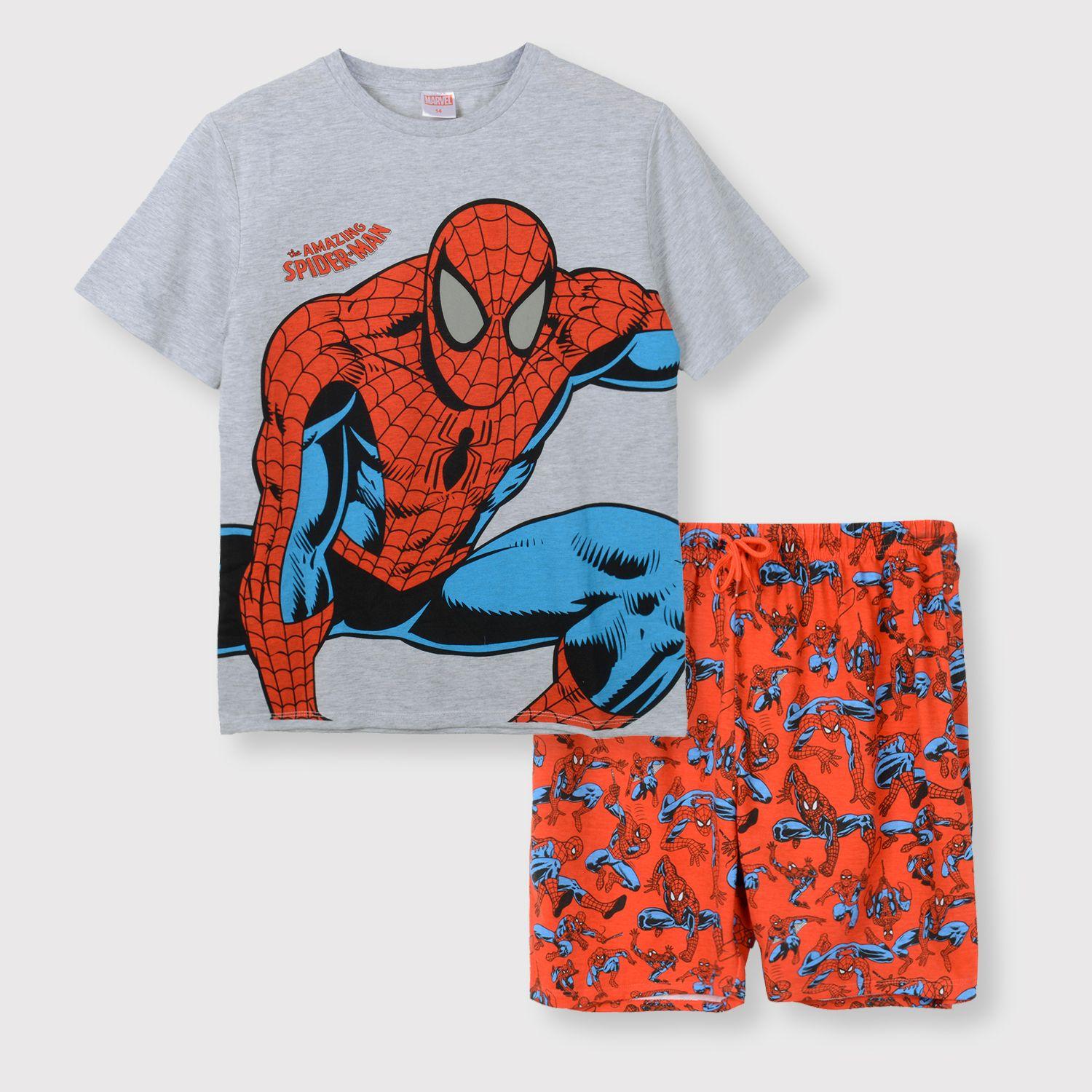 Pijama Corto Niño Spiderman Gris I Marvel-2