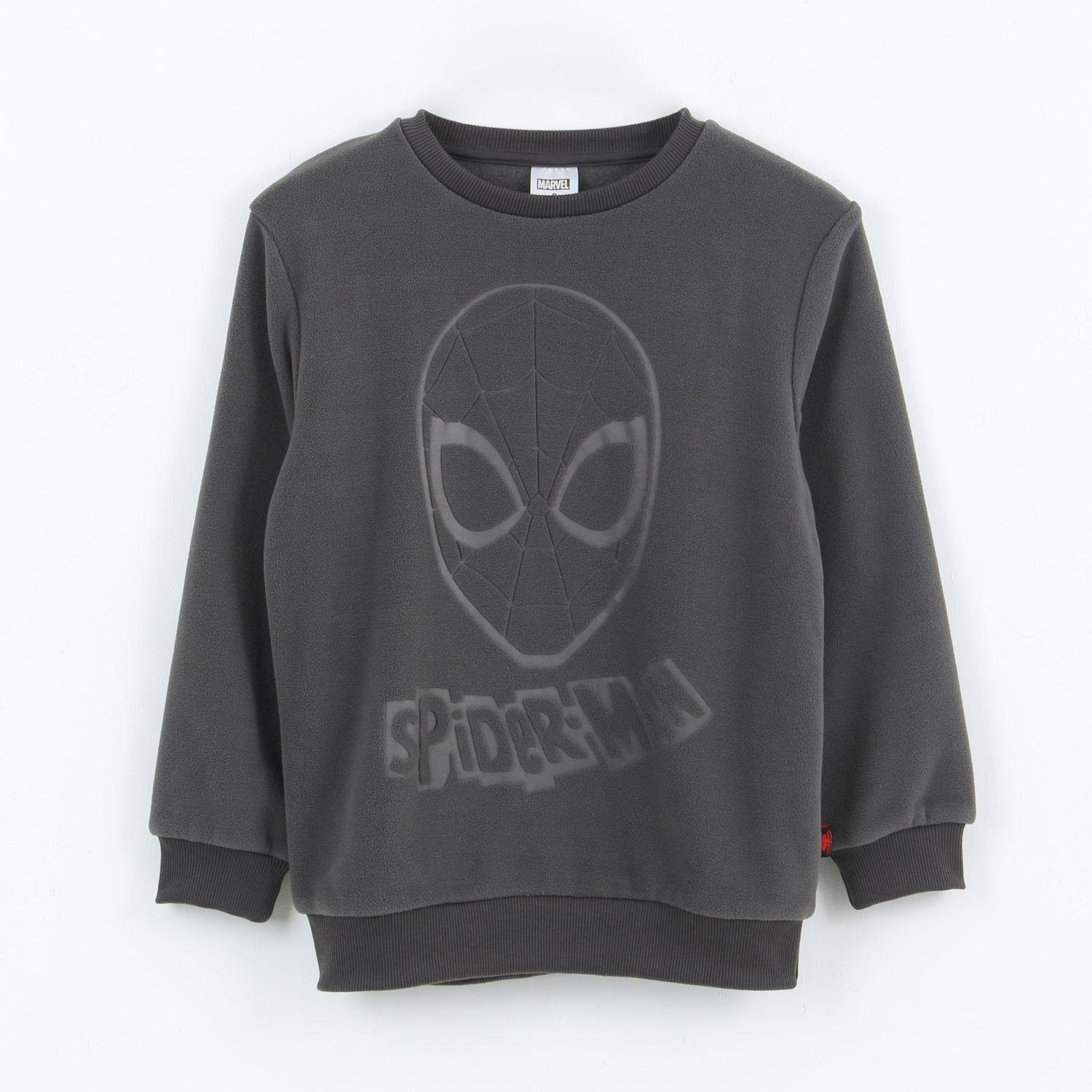 Polar Niño Diseño Frontal Spiderman Gris Marvel-0