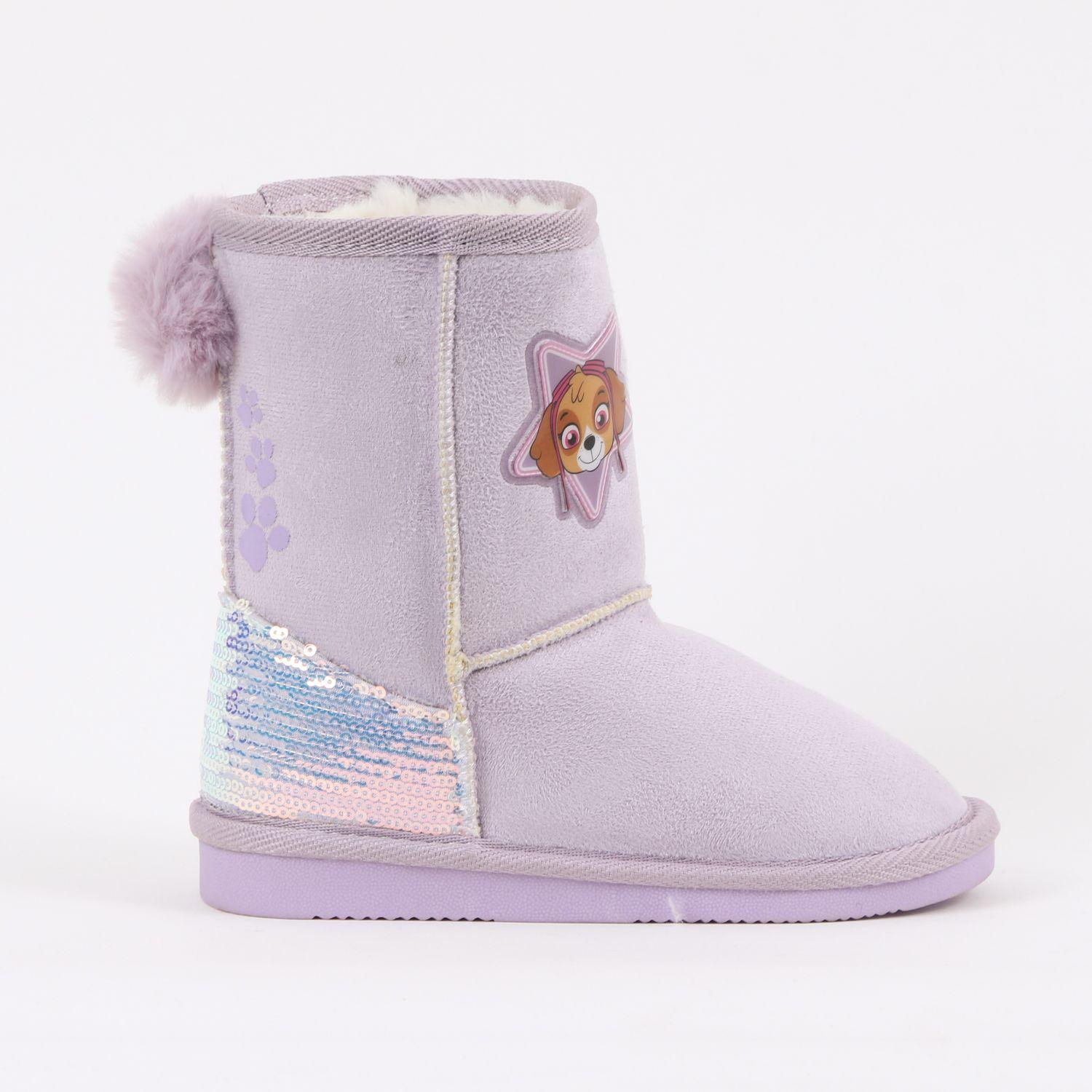 Bota Niña Chiporro Lentejuelas Skye Morado Paw Patrol-0