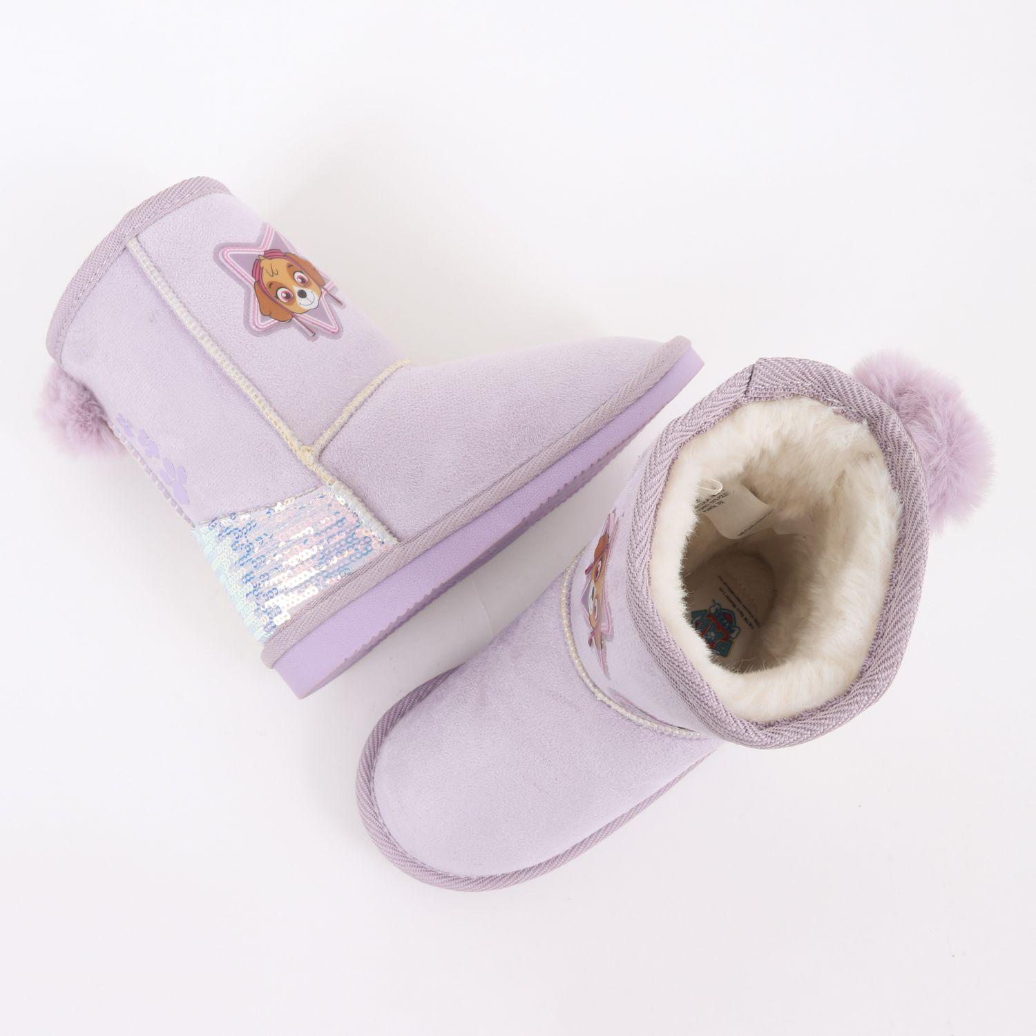 Bota Niña Chiporro Lentejuelas Skye Morado Paw Patrol-3