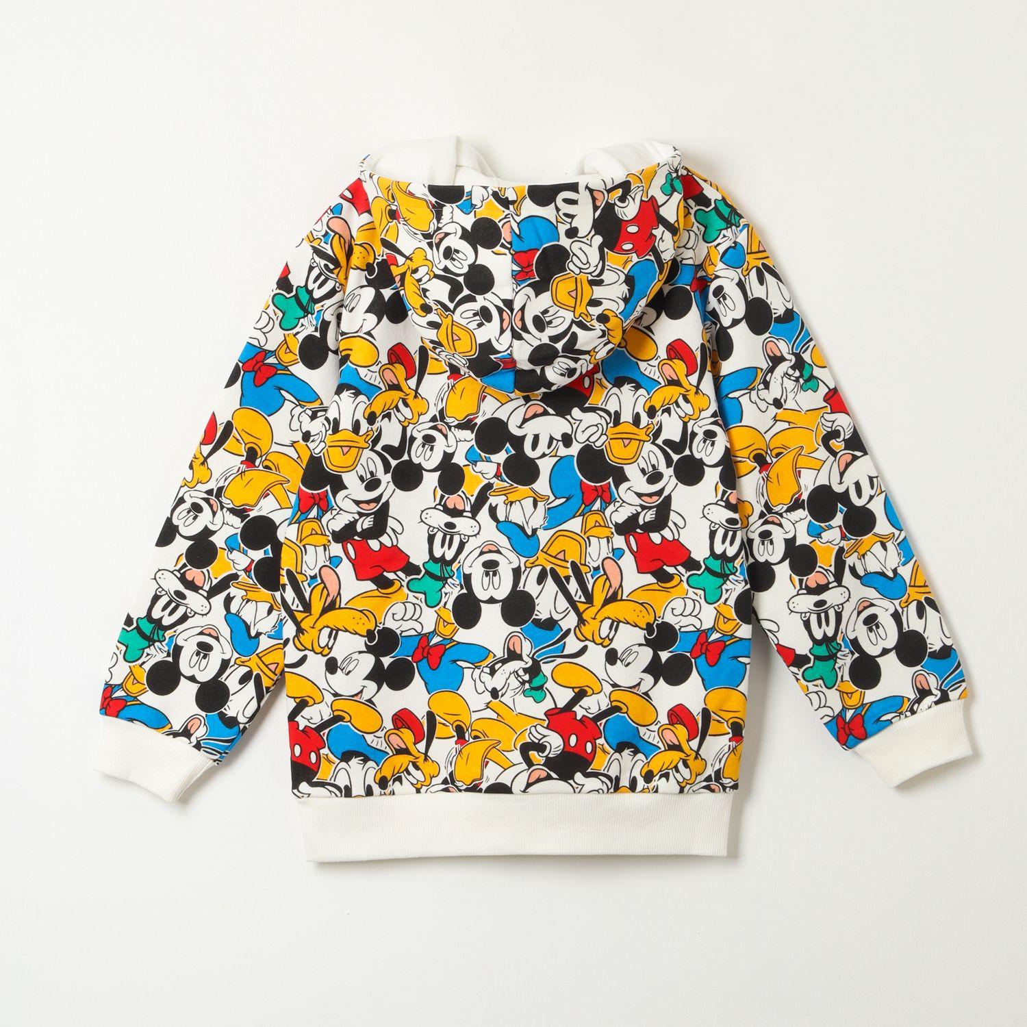 Poleron Niño Mickey Crazy Print Blanco Disney-2