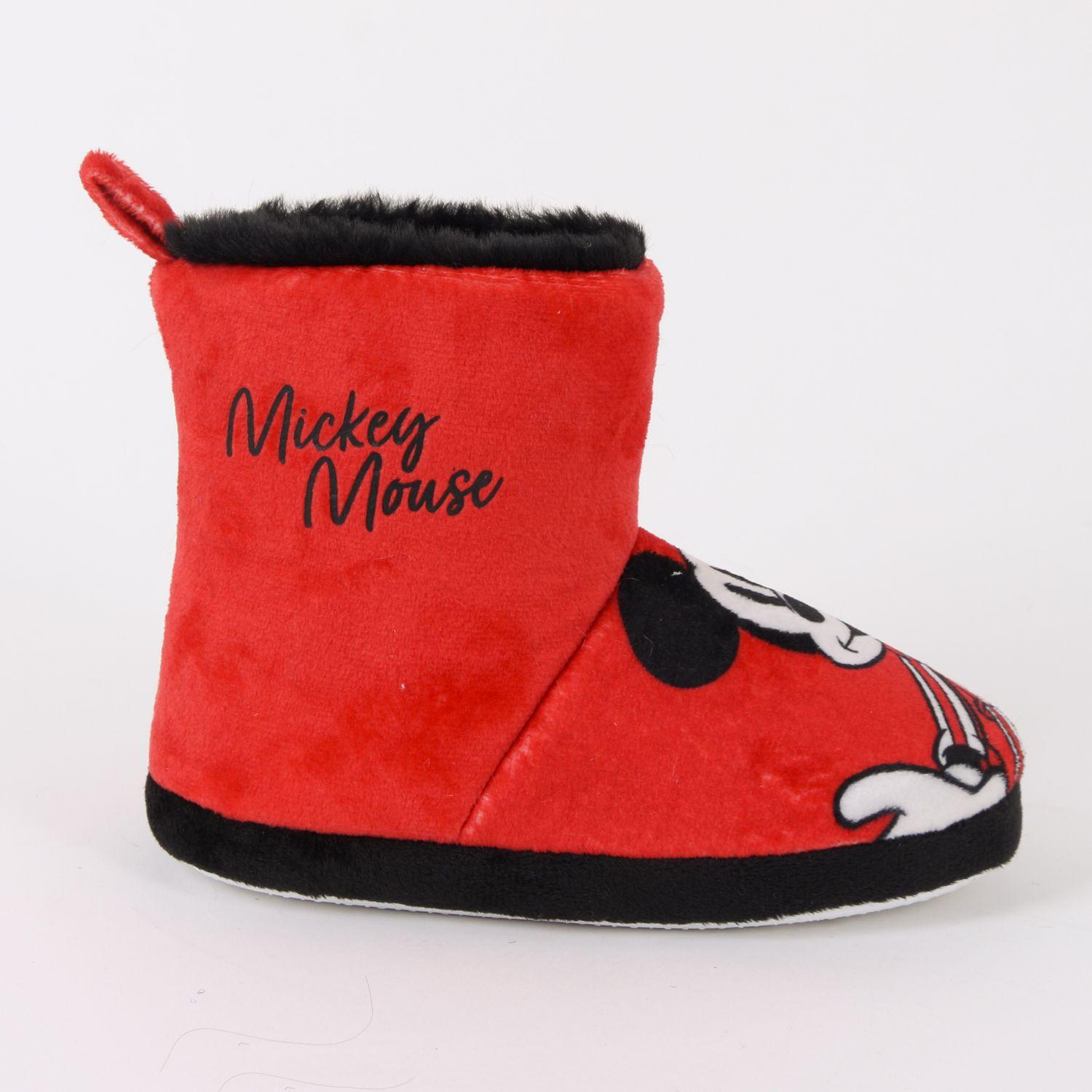 Pantufla Bota Niño Invernal Mickey Mouse Rojo Disney-0