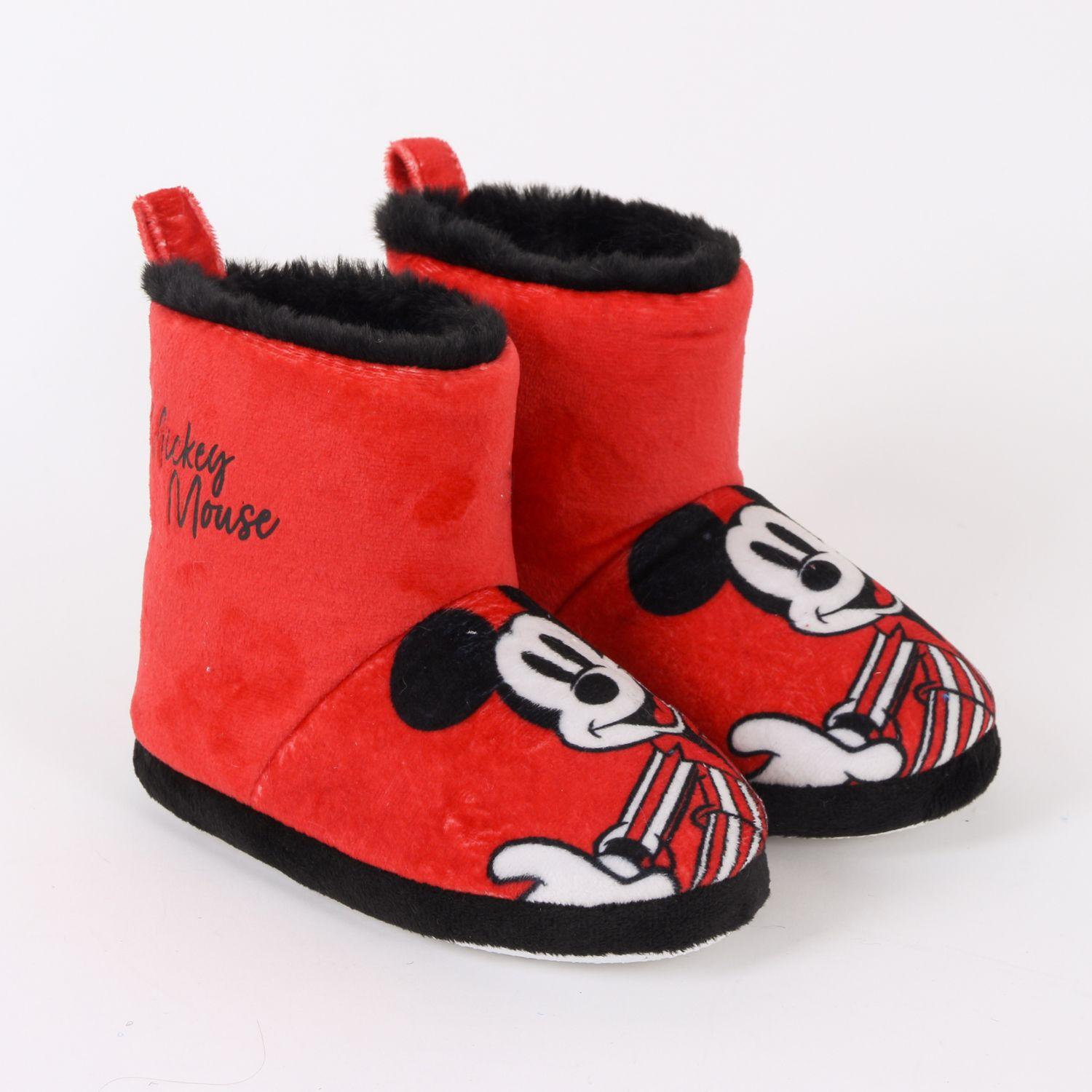 Pantufla Bota Niño Invernal Mickey Mouse Rojo Disney-1