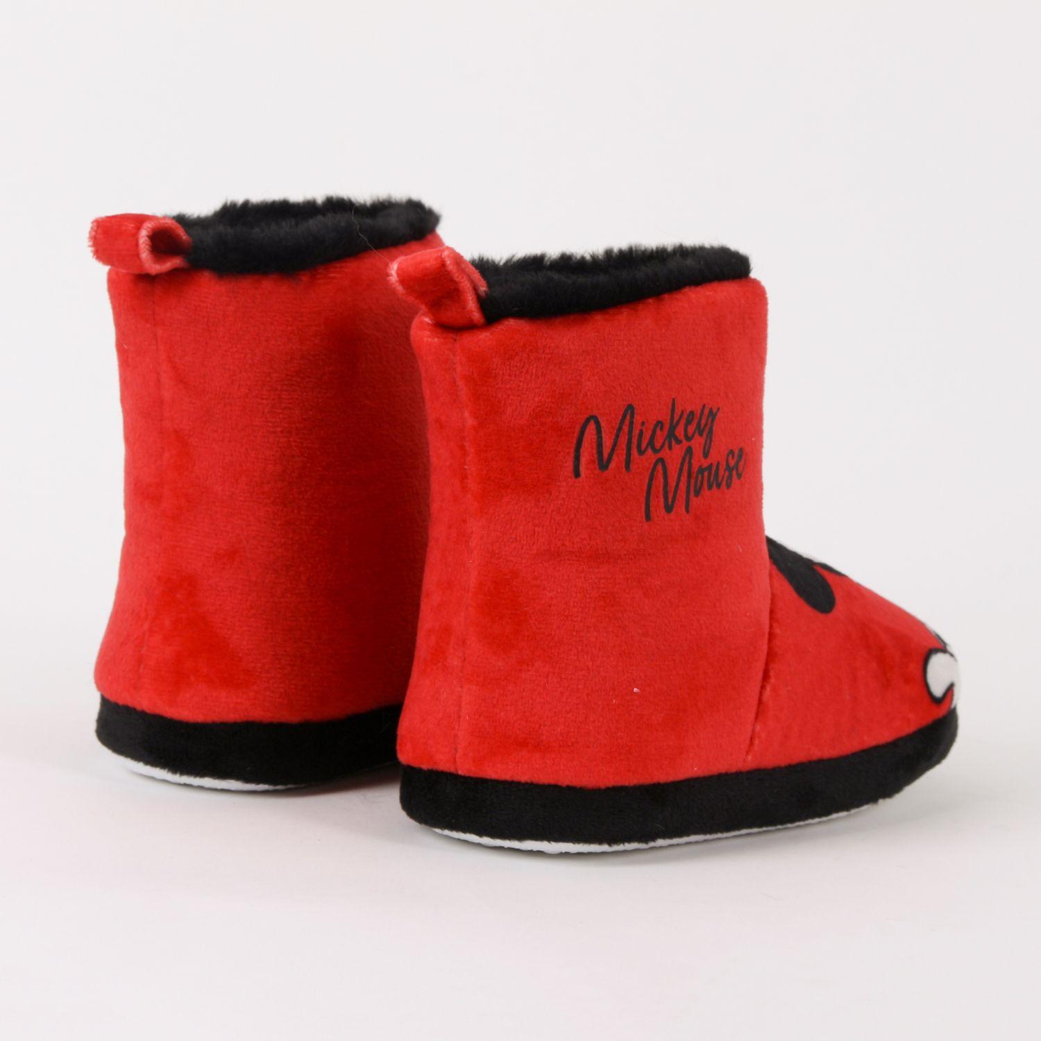 Pantufla Bota Niño Invernal Mickey Mouse Rojo Disney-2