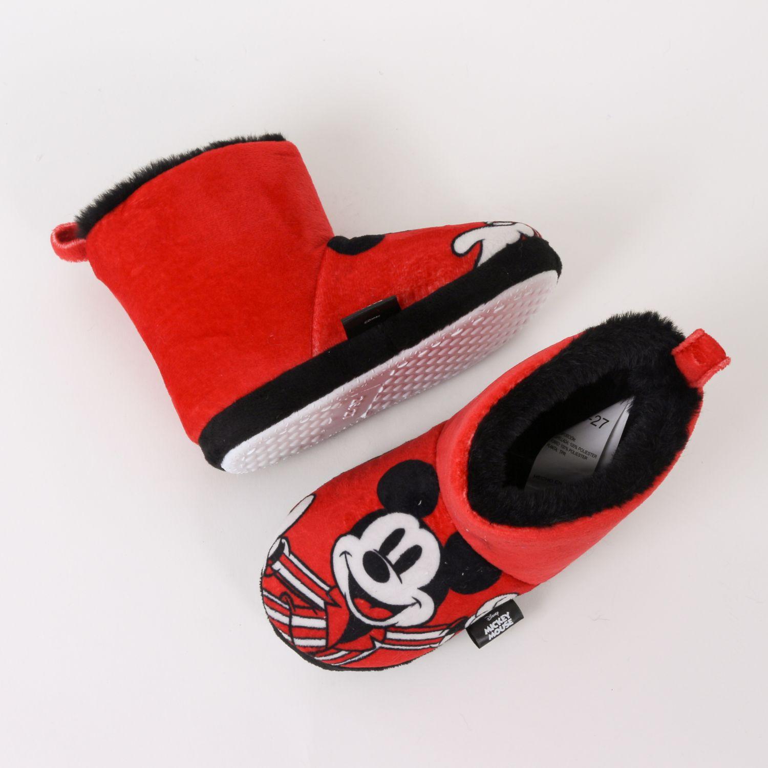 Pantufla Bota Niño Invernal Mickey Mouse Rojo Disney-3