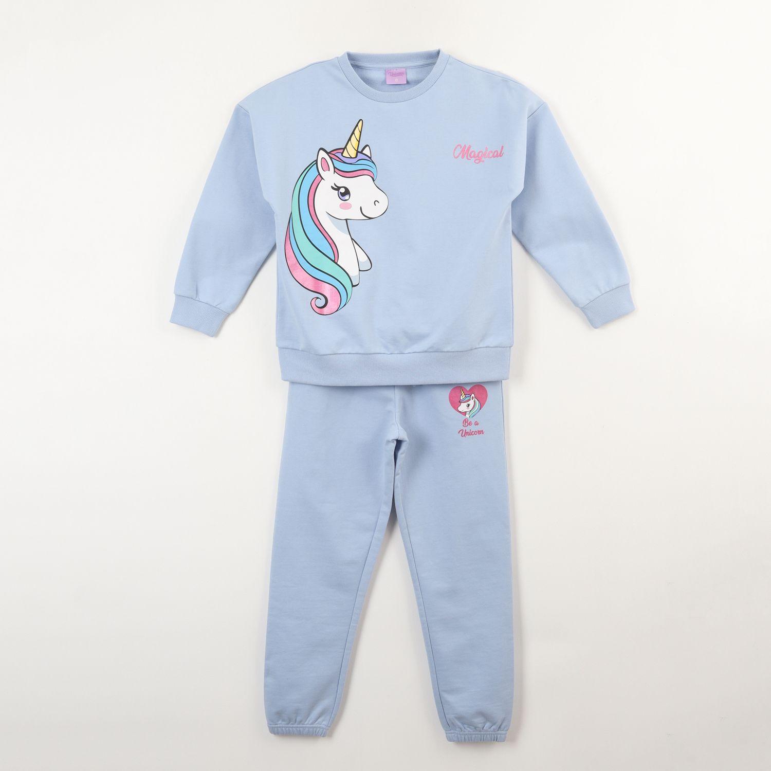 Conjunto Buzo Niña Personaje Celeste Unicornio-0