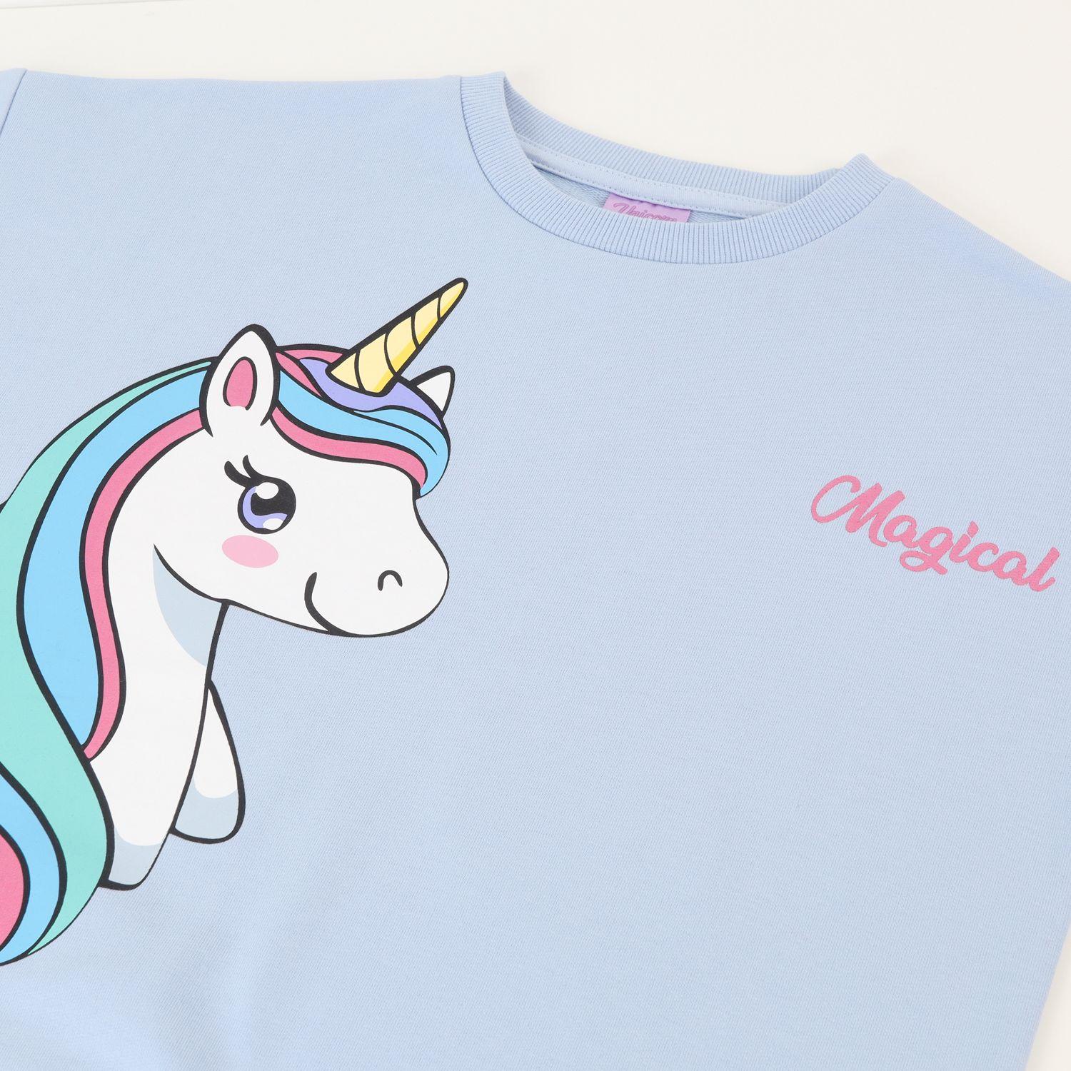 Conjunto Buzo Niña Personaje Celeste Unicornio-1