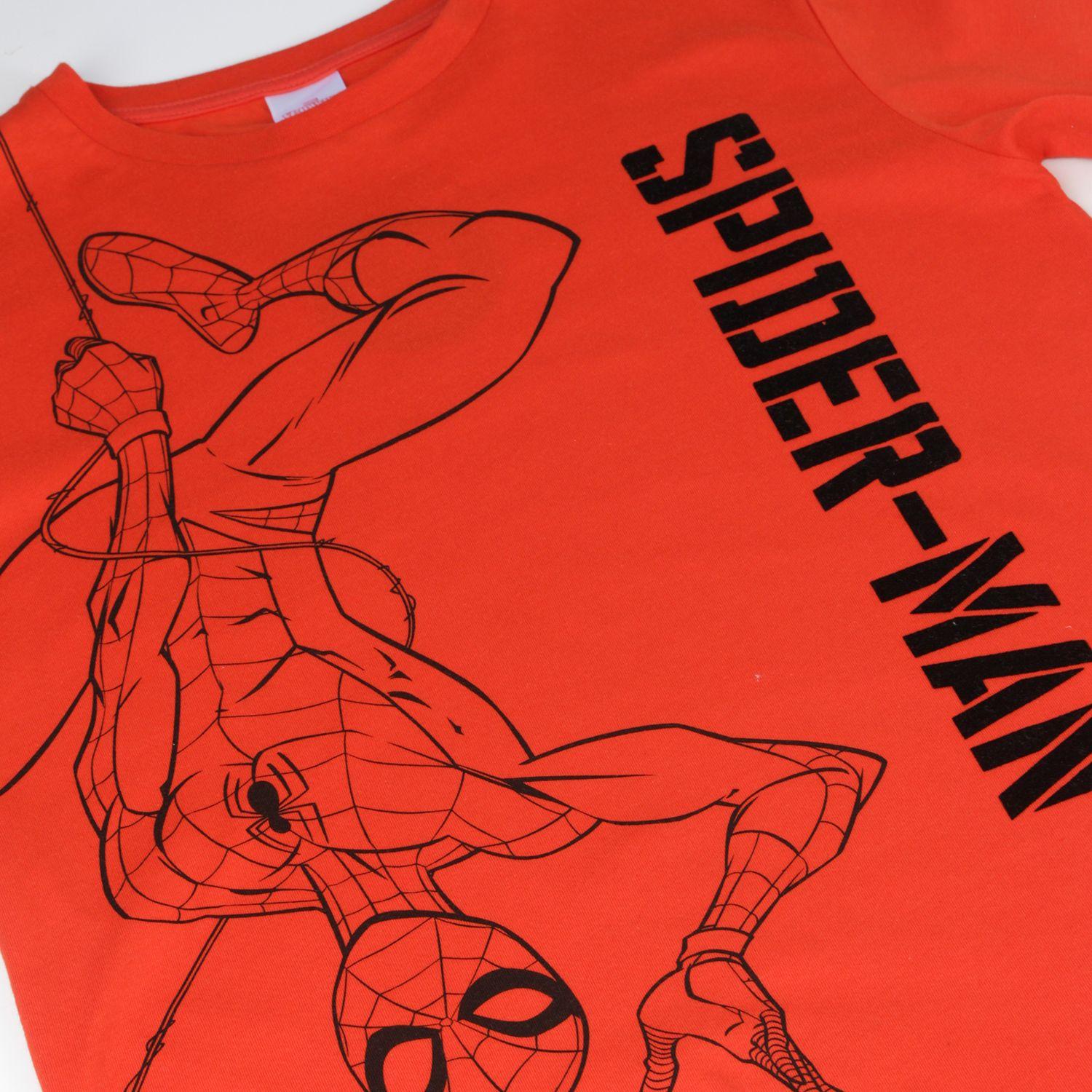 Pijama Manga Larga Niño Rojo Hanging Spiderman Marvel-2