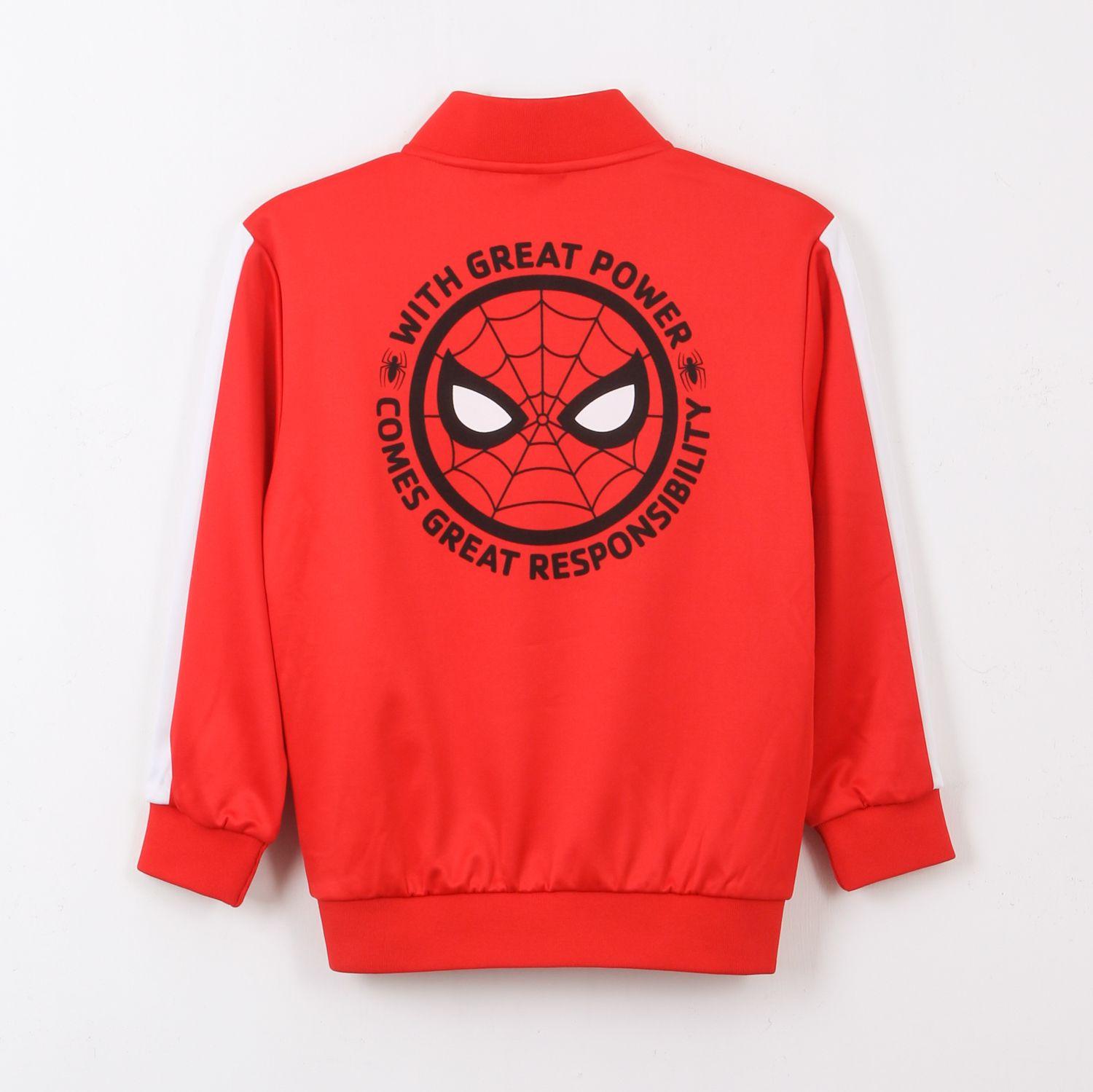 Polerón Deportivo Cierre Niño Fútbol Spiderman Rojo Marvel-1