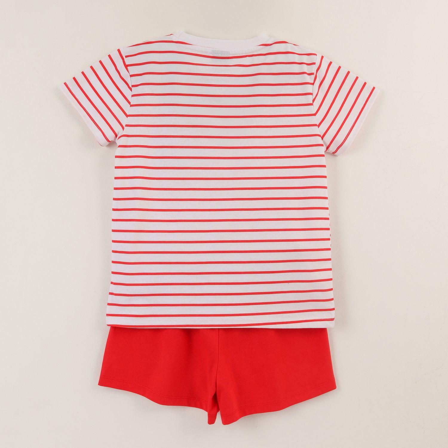 Conjunto Niña Rojo Rayas Minnie Mouse Disney-1